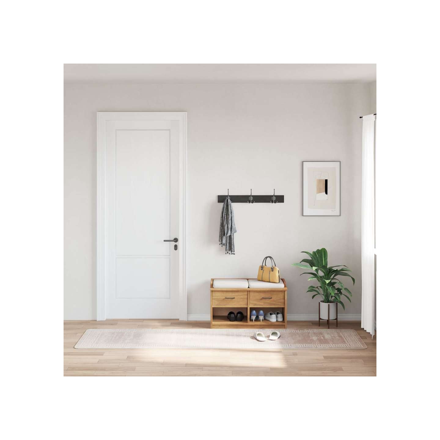 Tapis lavable 80x300 cm Beige
