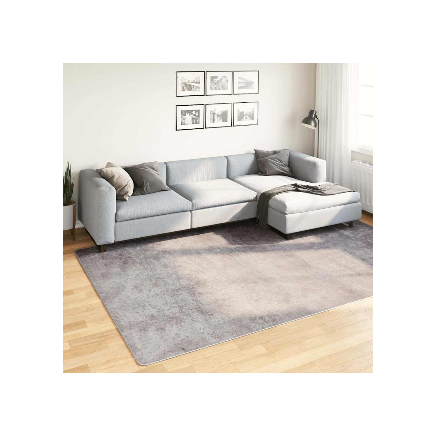 Tapis lavable 190x300 cm gris