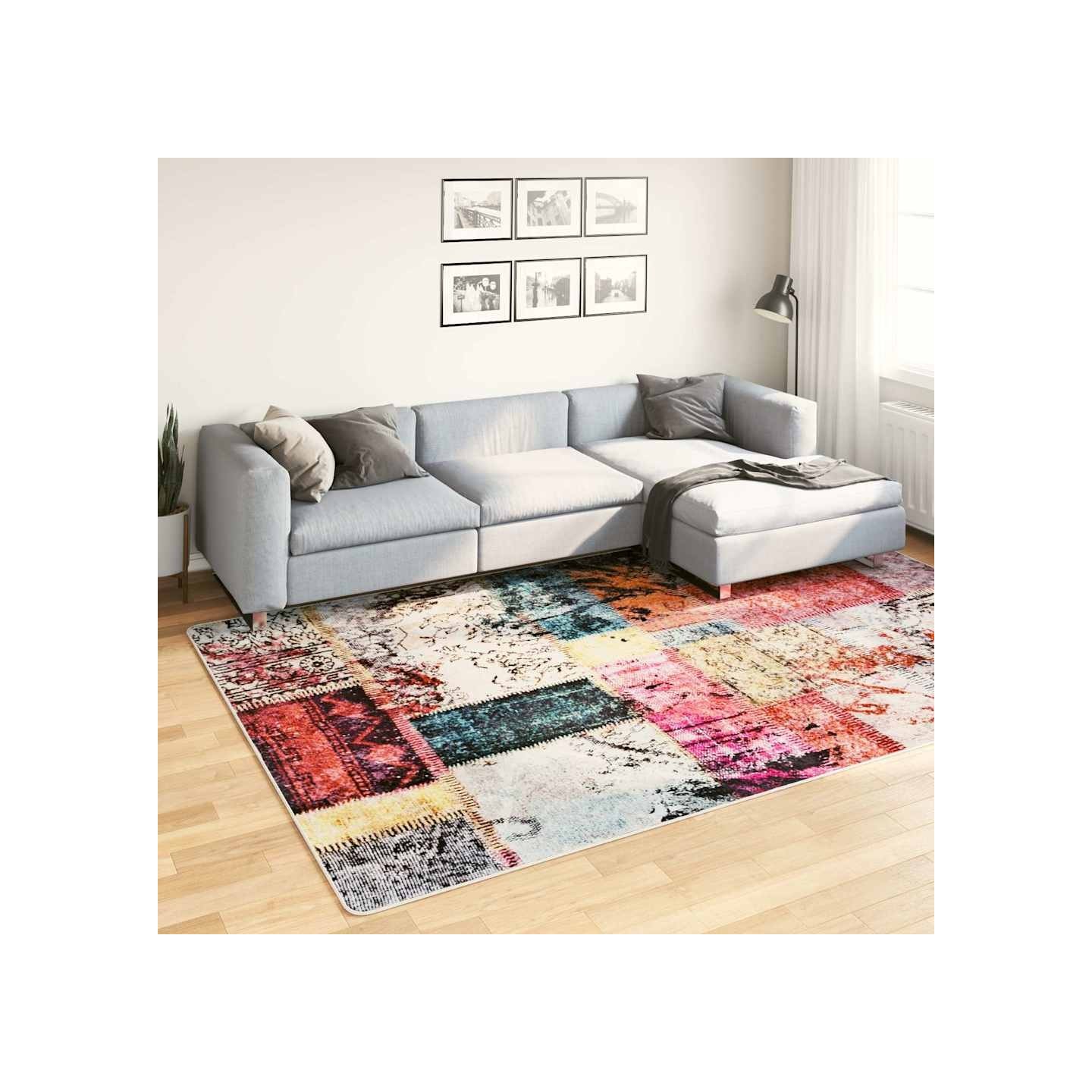 Tapis lavable Patchwork 190x300 cm multicolore
