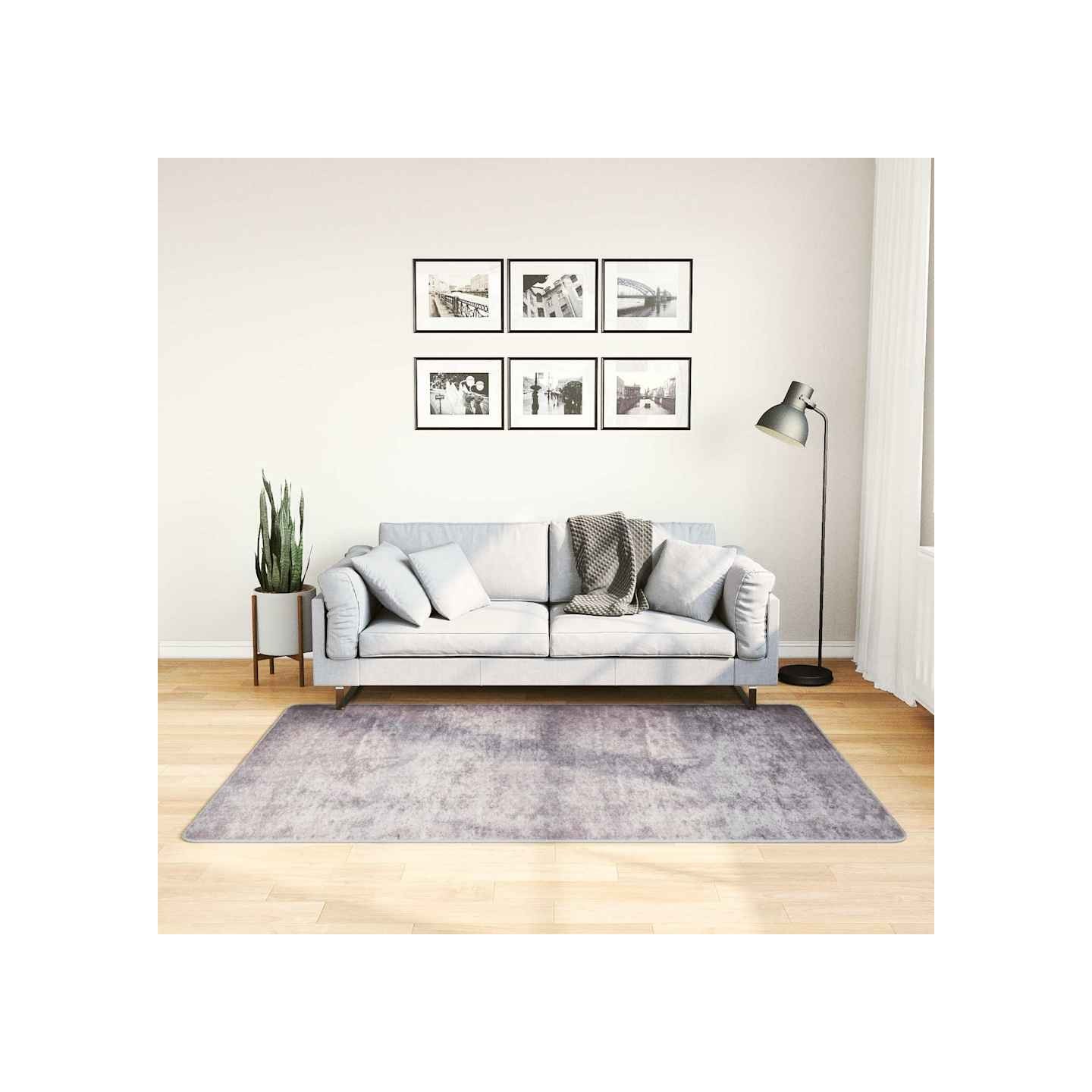 Tapis lavable 120x180 cm gris