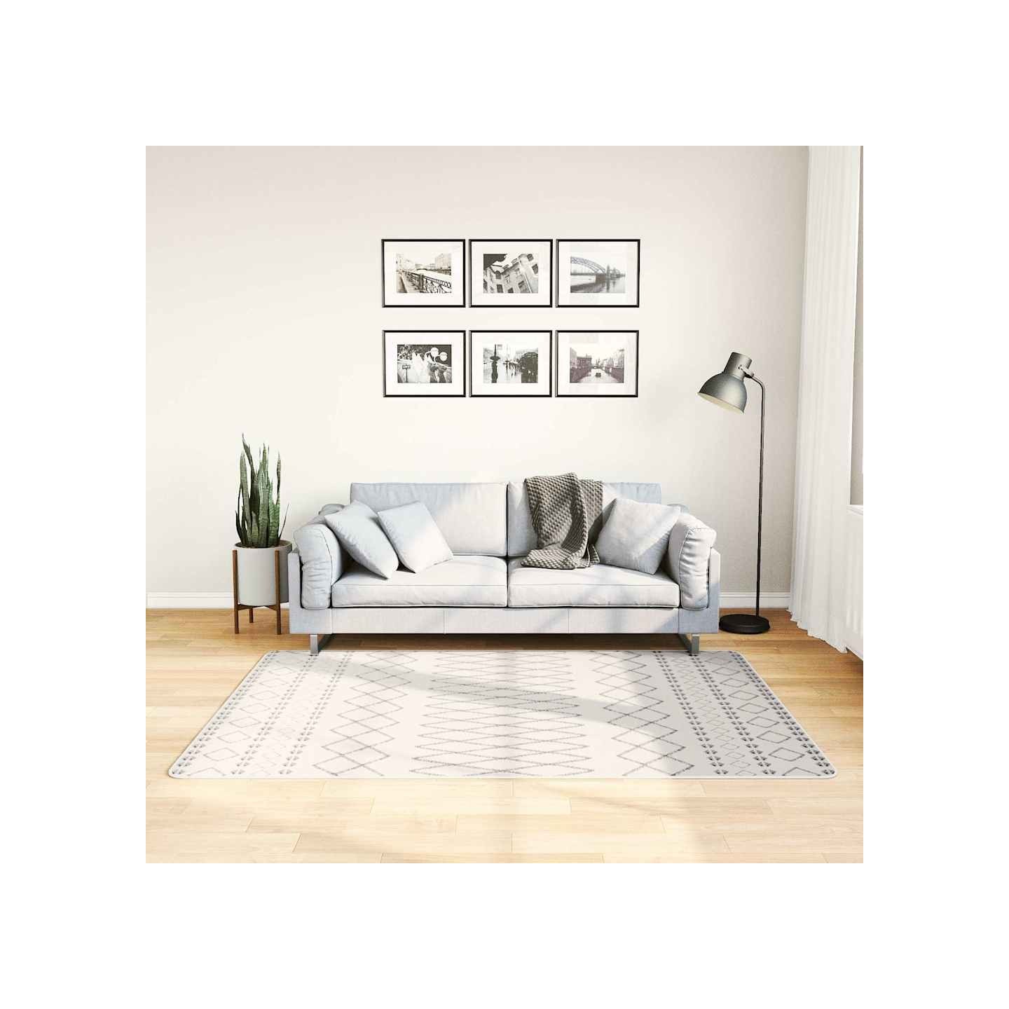 Tapis lavable 120x180 cm noir et blanc