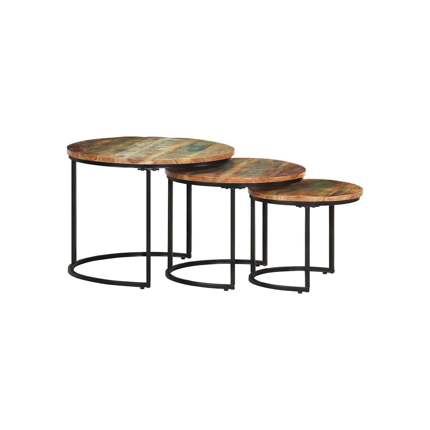 Tables gigognes 3 pcs Bois de récupération massif