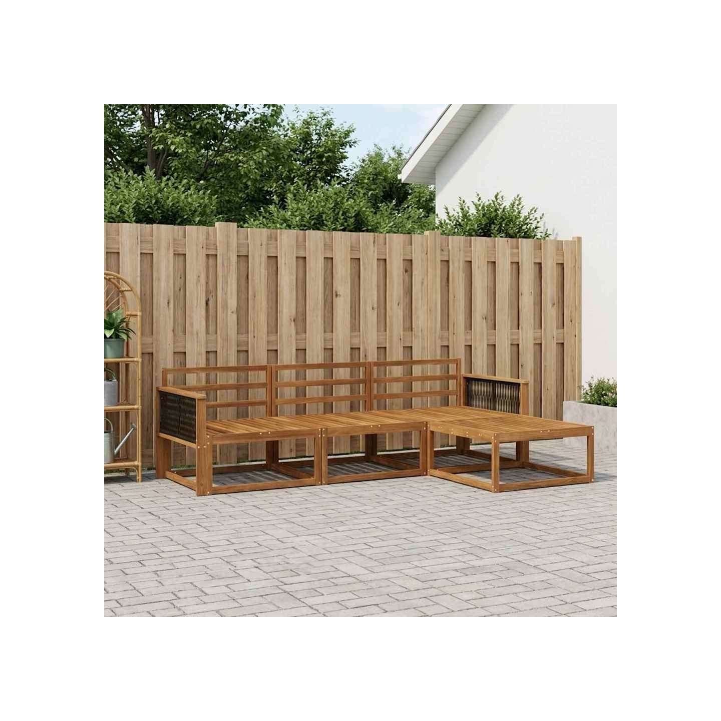 Ensemble de canapés d'extérieur 4 pc Naturel