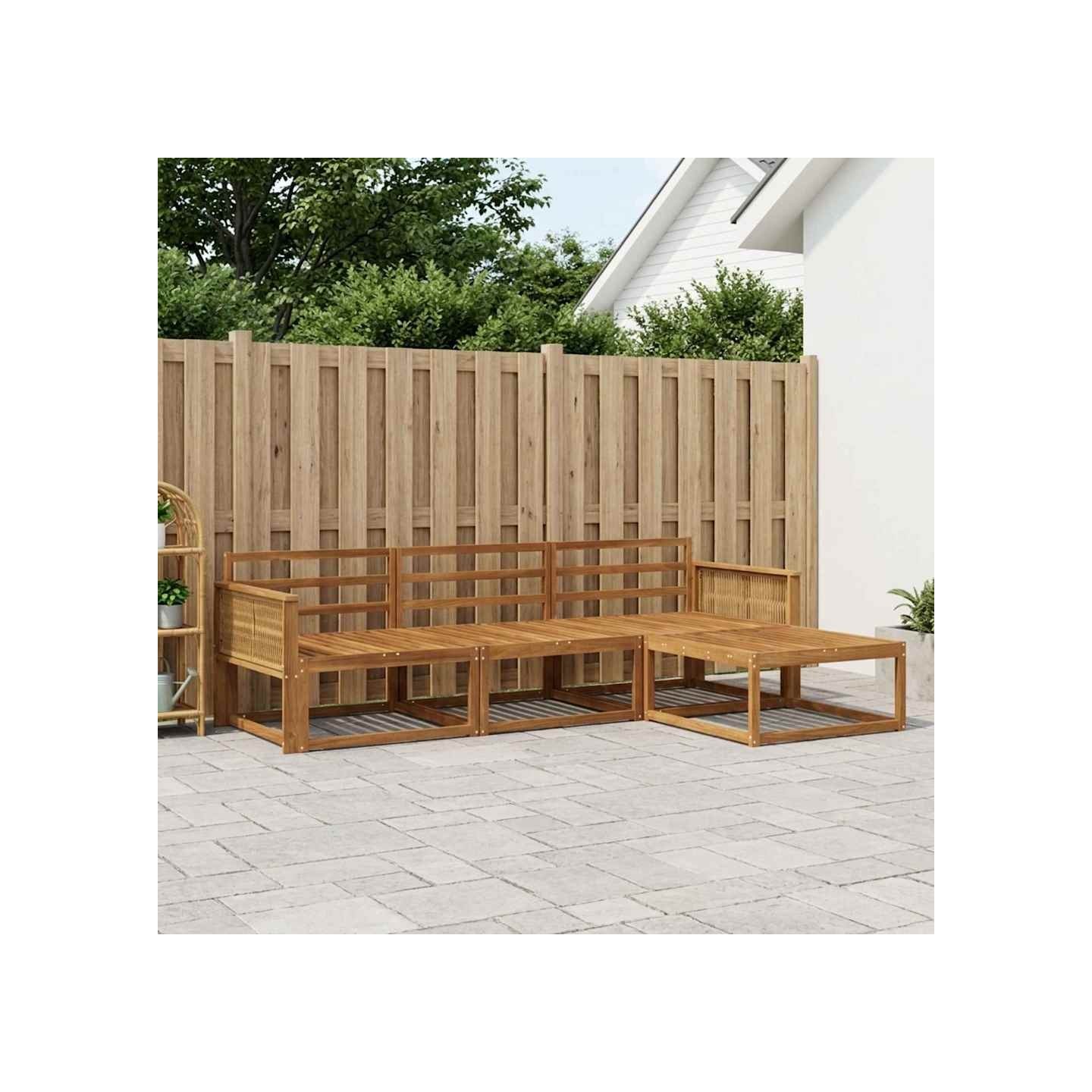Ensemble de canapés d'extérieur 4 pc Naturel