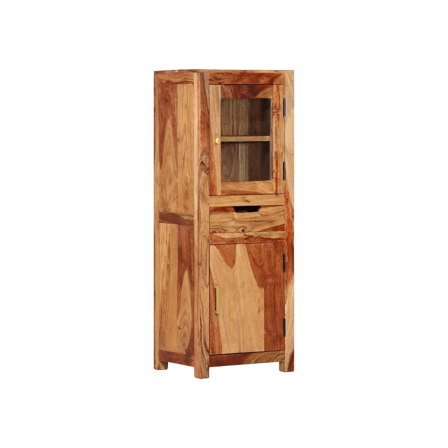 Buffet haut 40x34x110 cm bois massif d'acacia