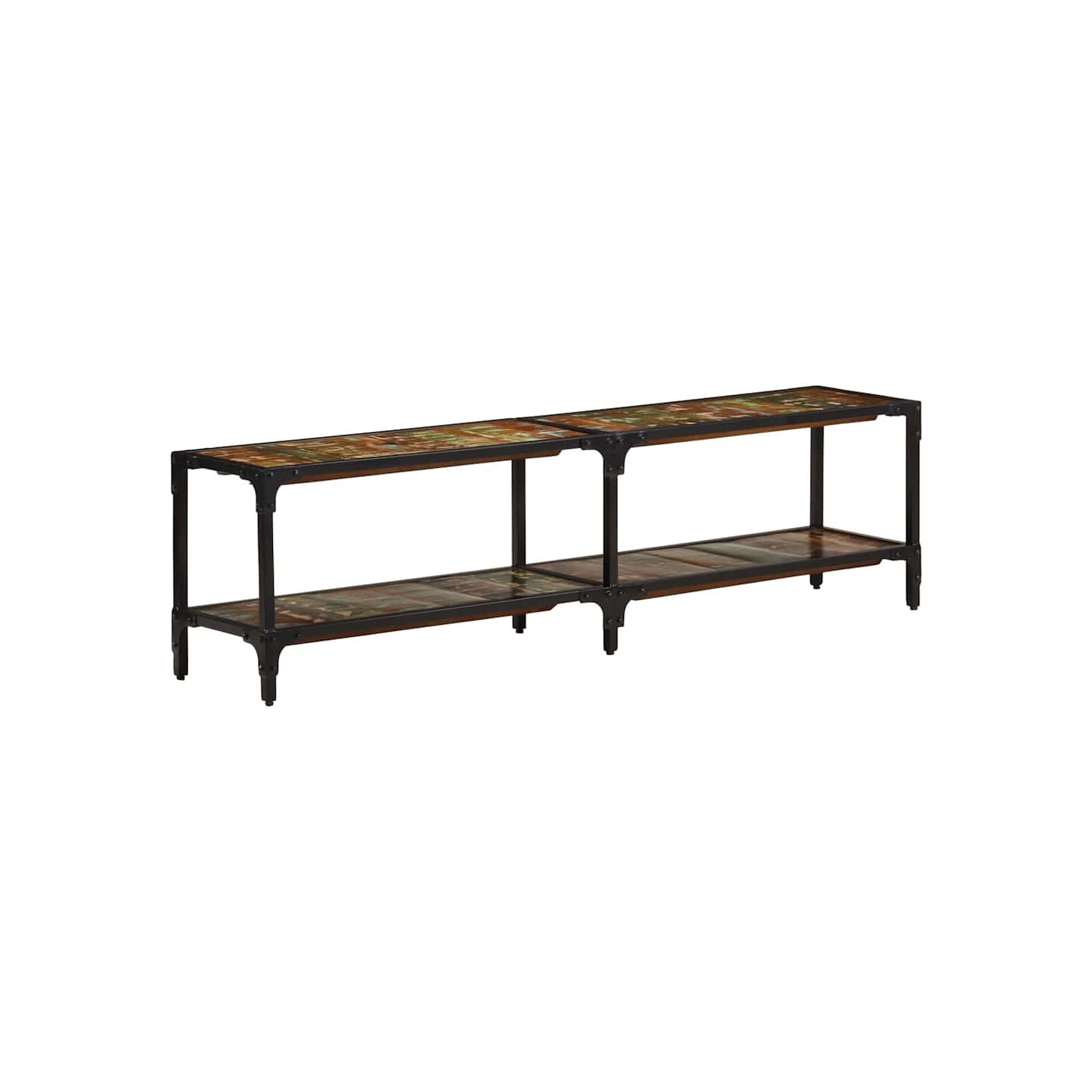 Meuble TV 150x30x41 cm bois massif de récupération