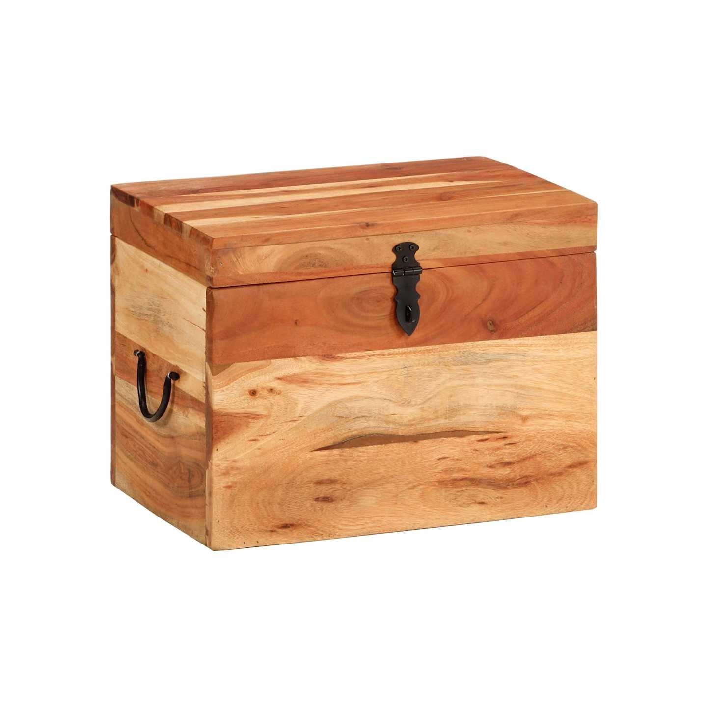 Boîte de rangement 39x28x31 cm Bois massif d'acacia