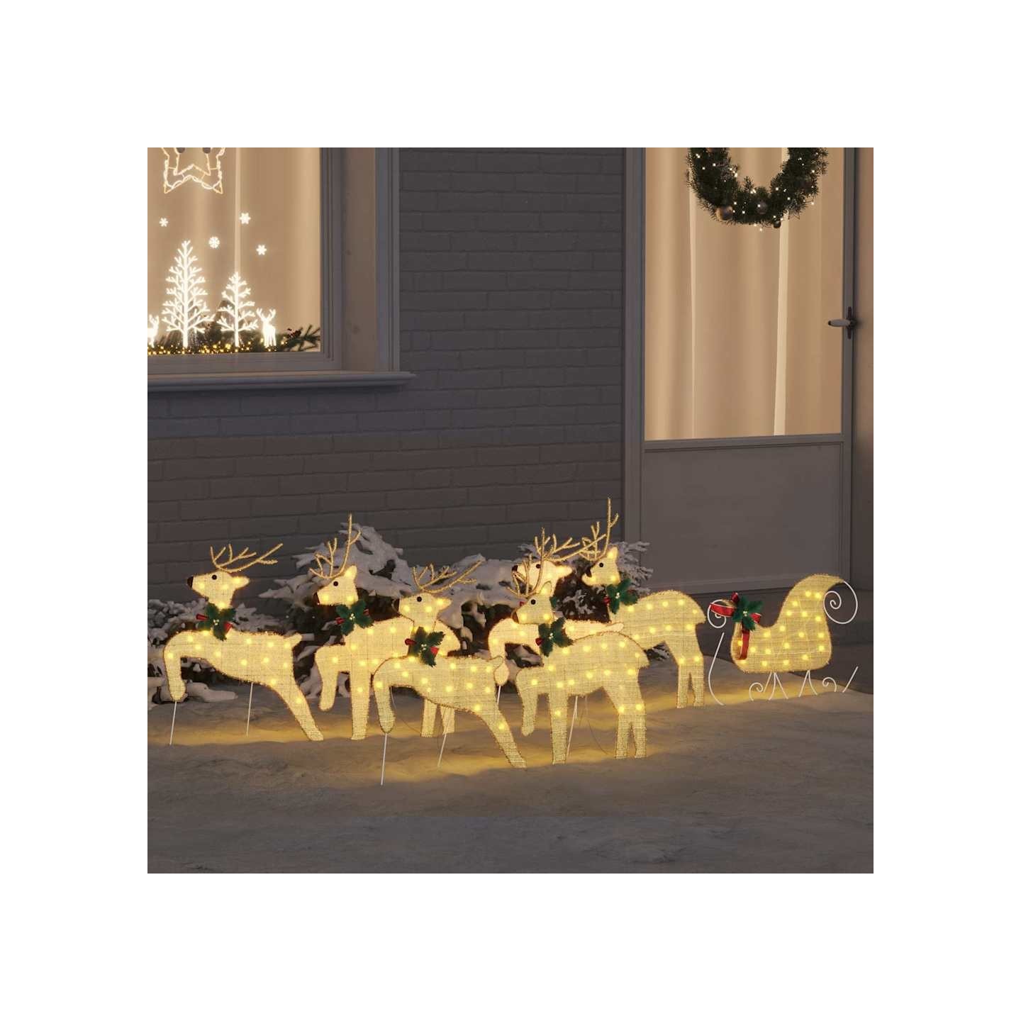 Rennes LED 7 pc Doré 43 x 18 x 66 cm tissu