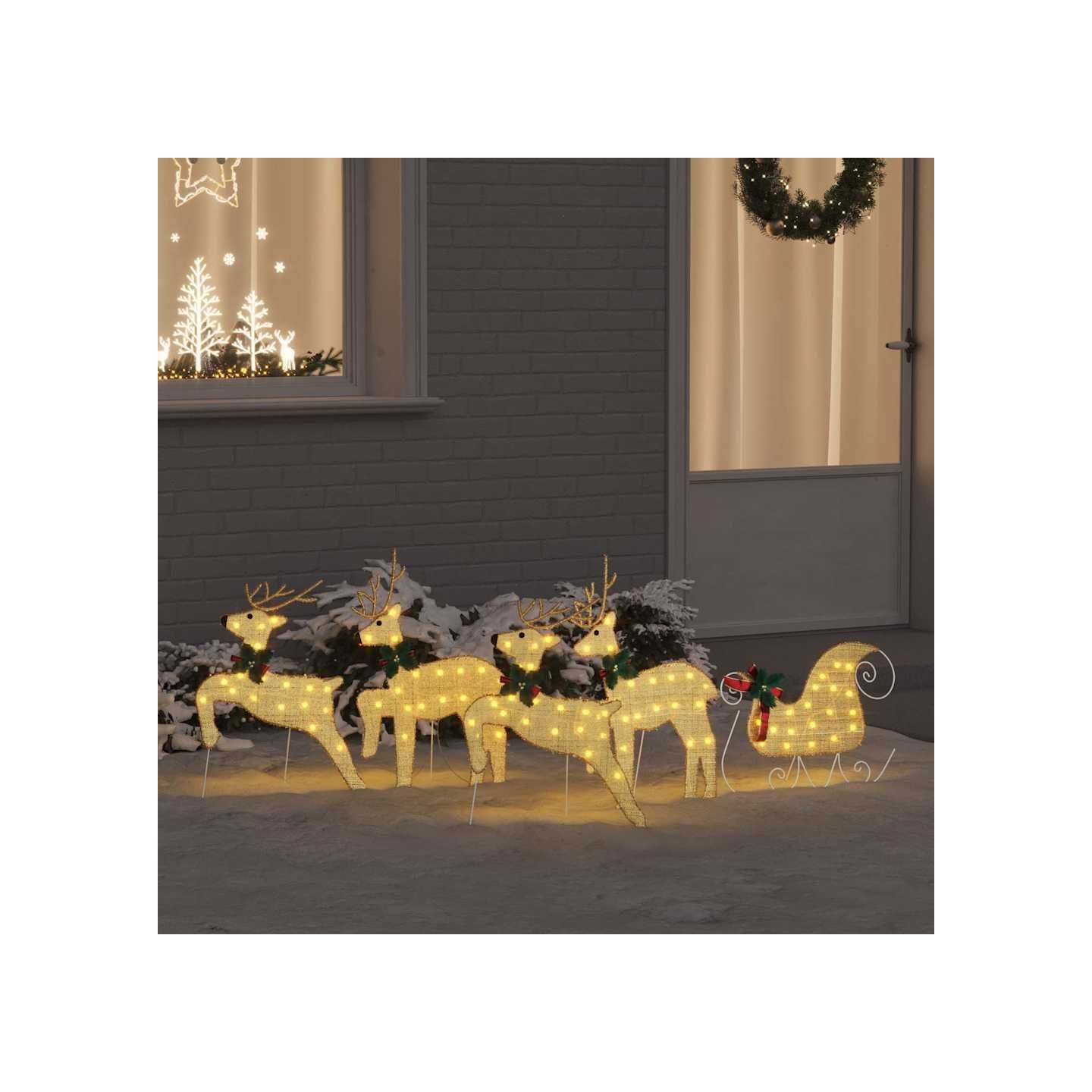 Rennes LED 5 pc Doré 43 x 18 x 66 cm tissu