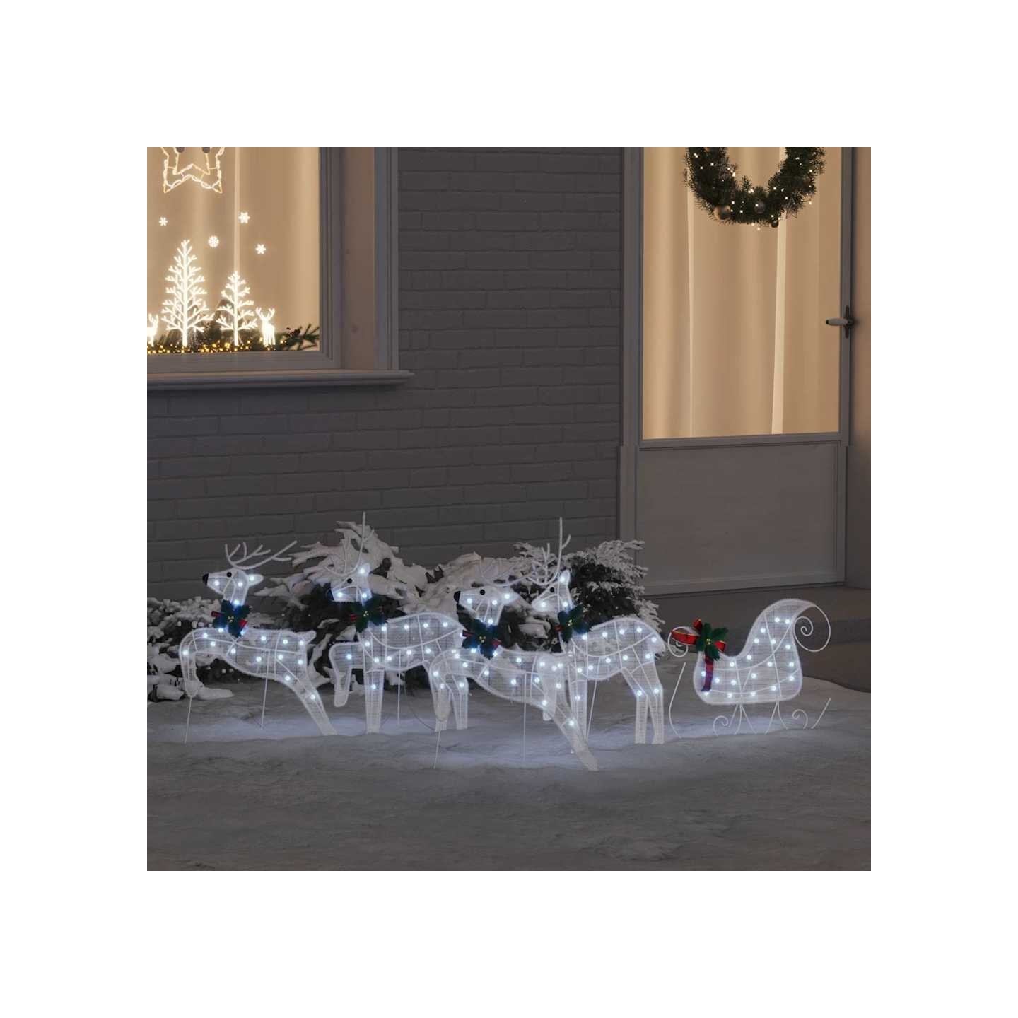 Rennes LED 5 pc Blanc 43 x 18 x 66 cm tissu