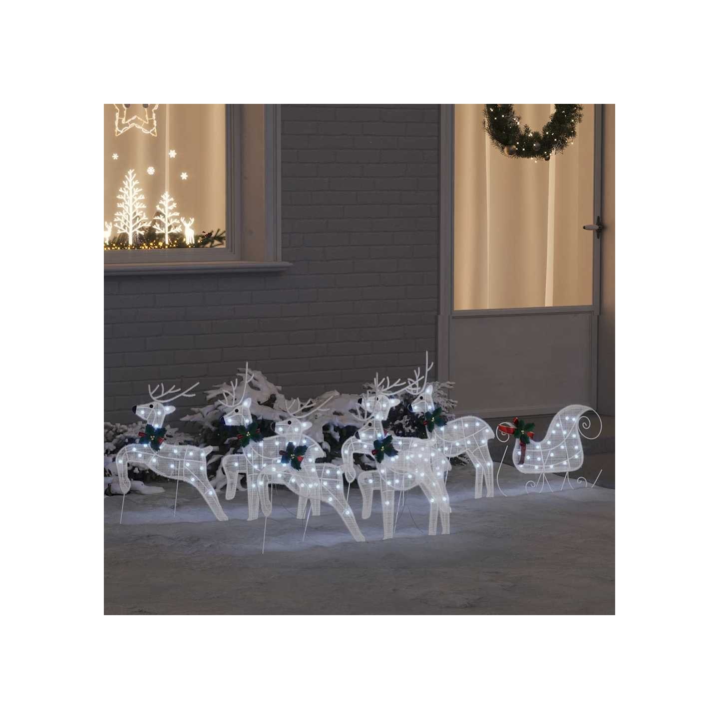 Rennes LED 7 pc Blanc 43 x 18 x 66 cm tissu