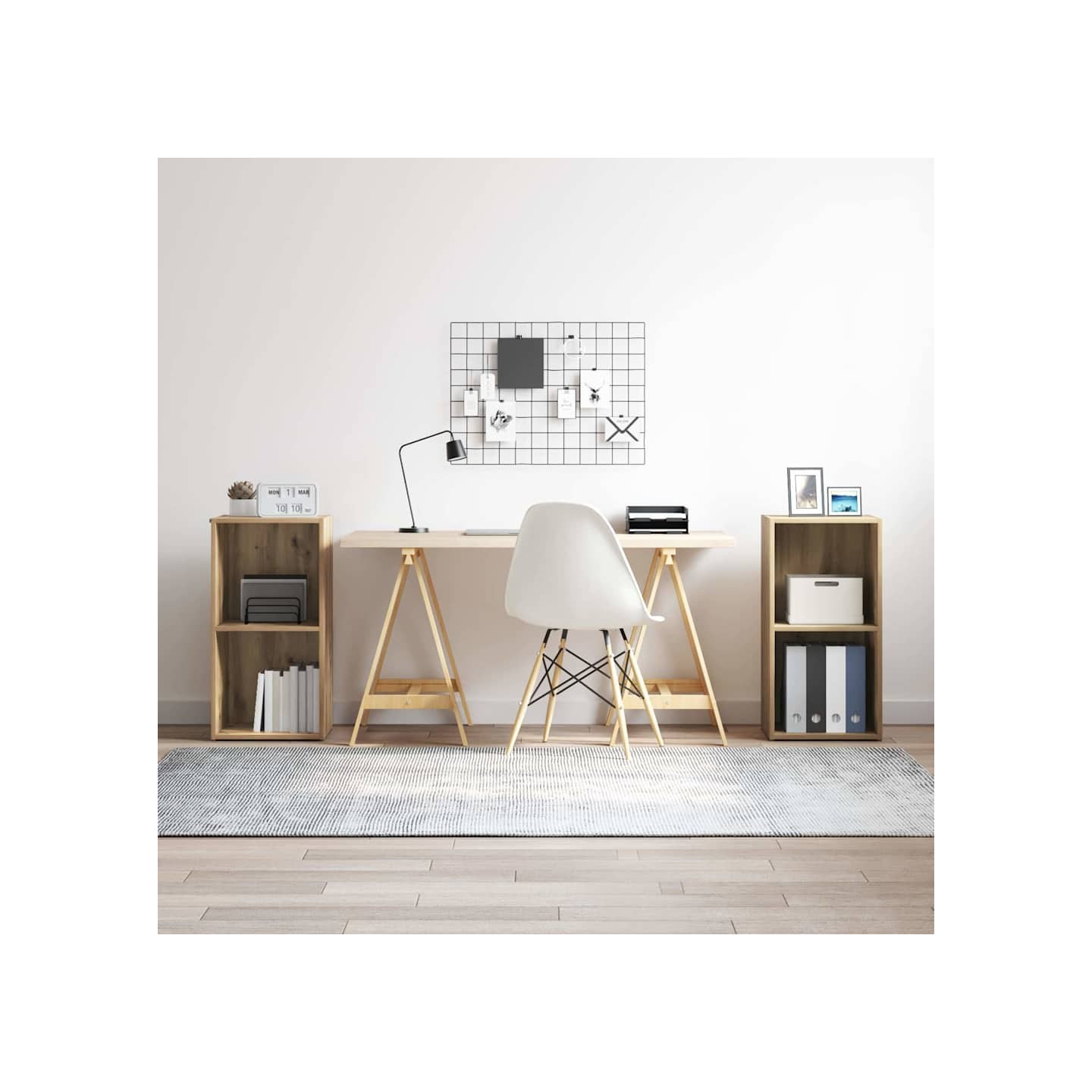 Ensemble meuble TV 2 pc Chêne artisanal Bois d'ingénierie