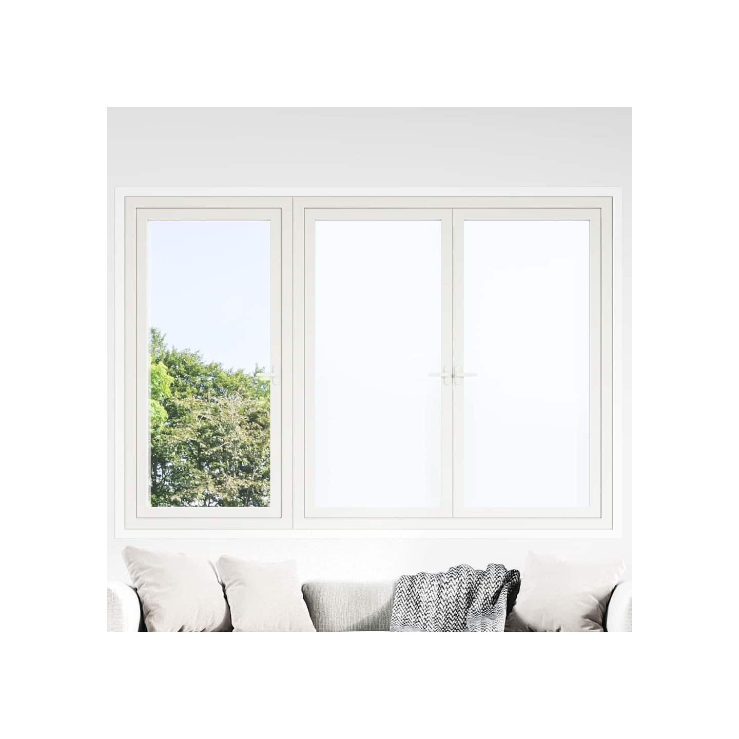Film de fenêtre statique Blanc dépoli 60 x 2000 cm PVC