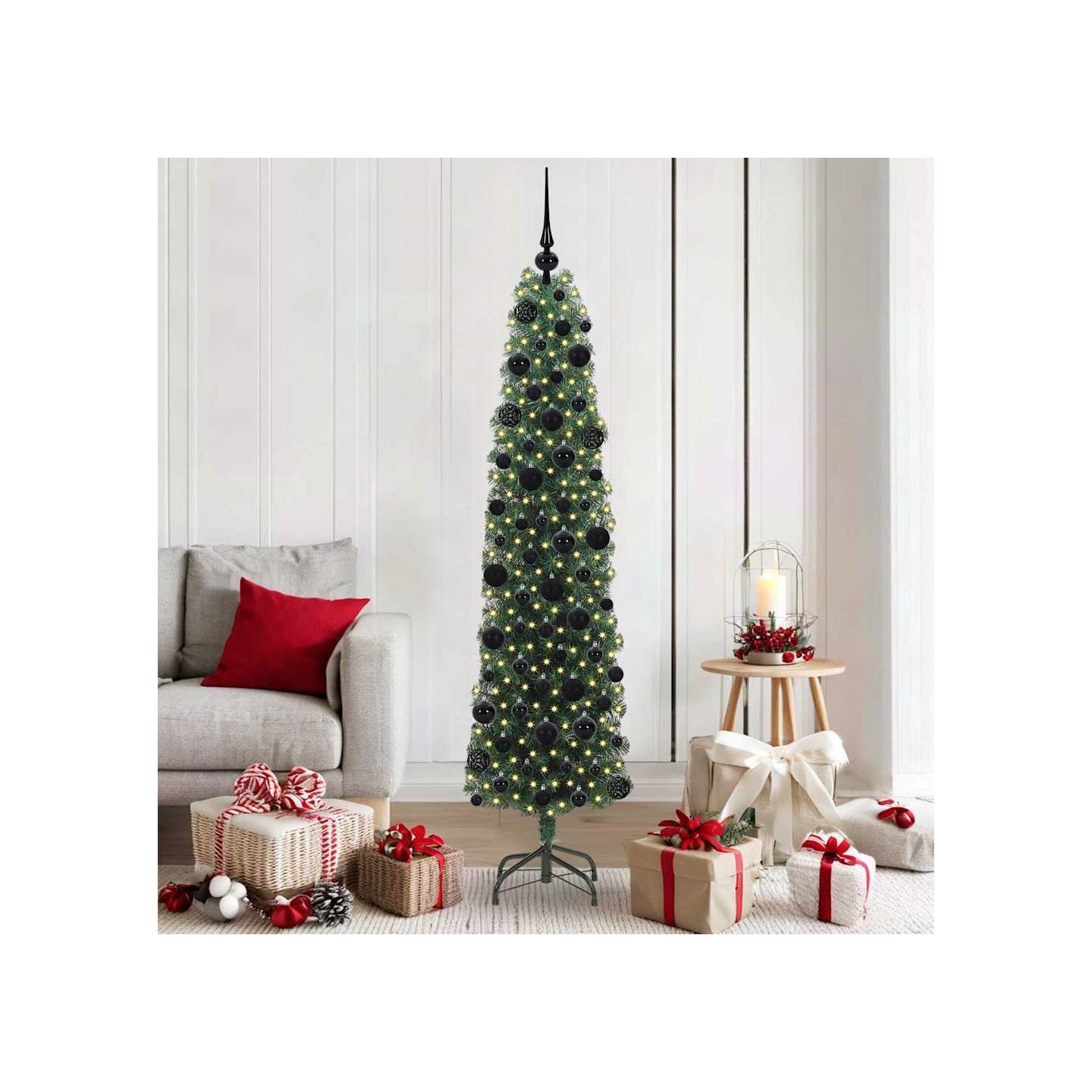 Sapin de Noël artificiel Vert 180 cm PVC et acier et plastique