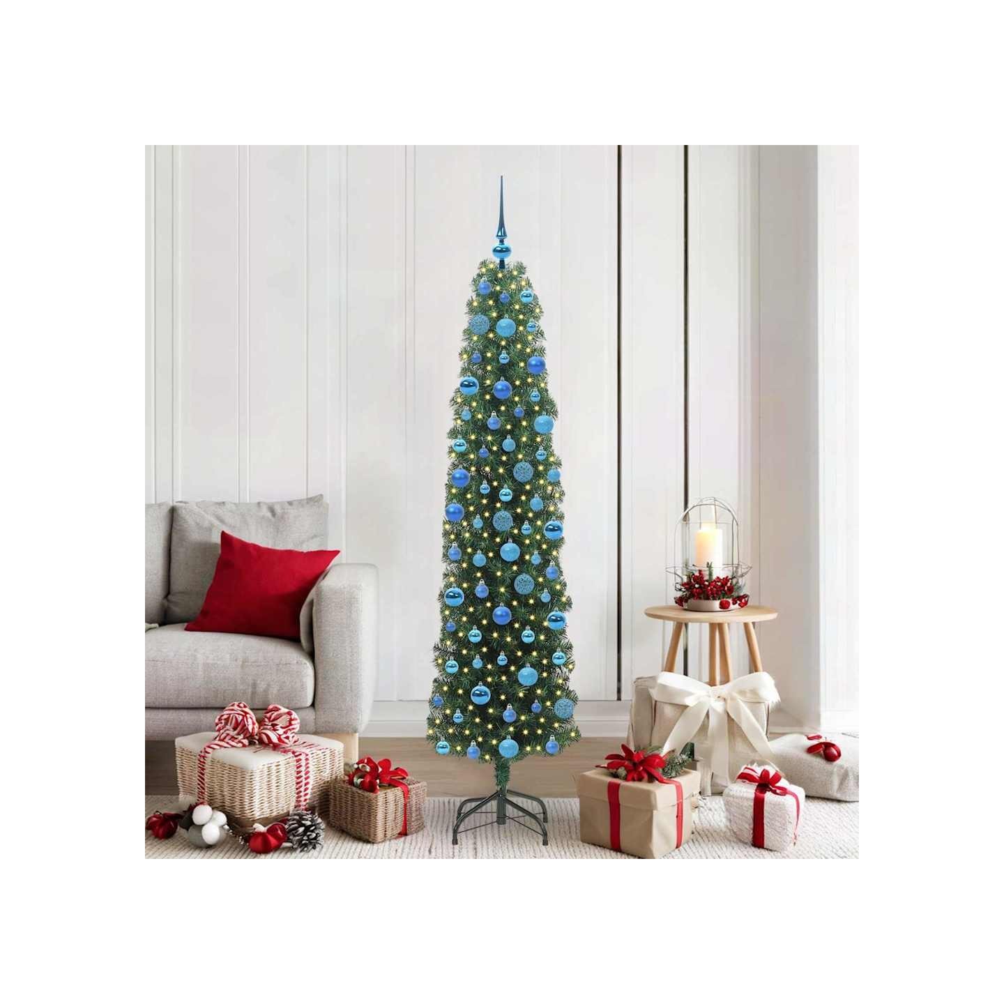 Sapin de Noël artificiel Vert 180 cm PVC et acier et plastique