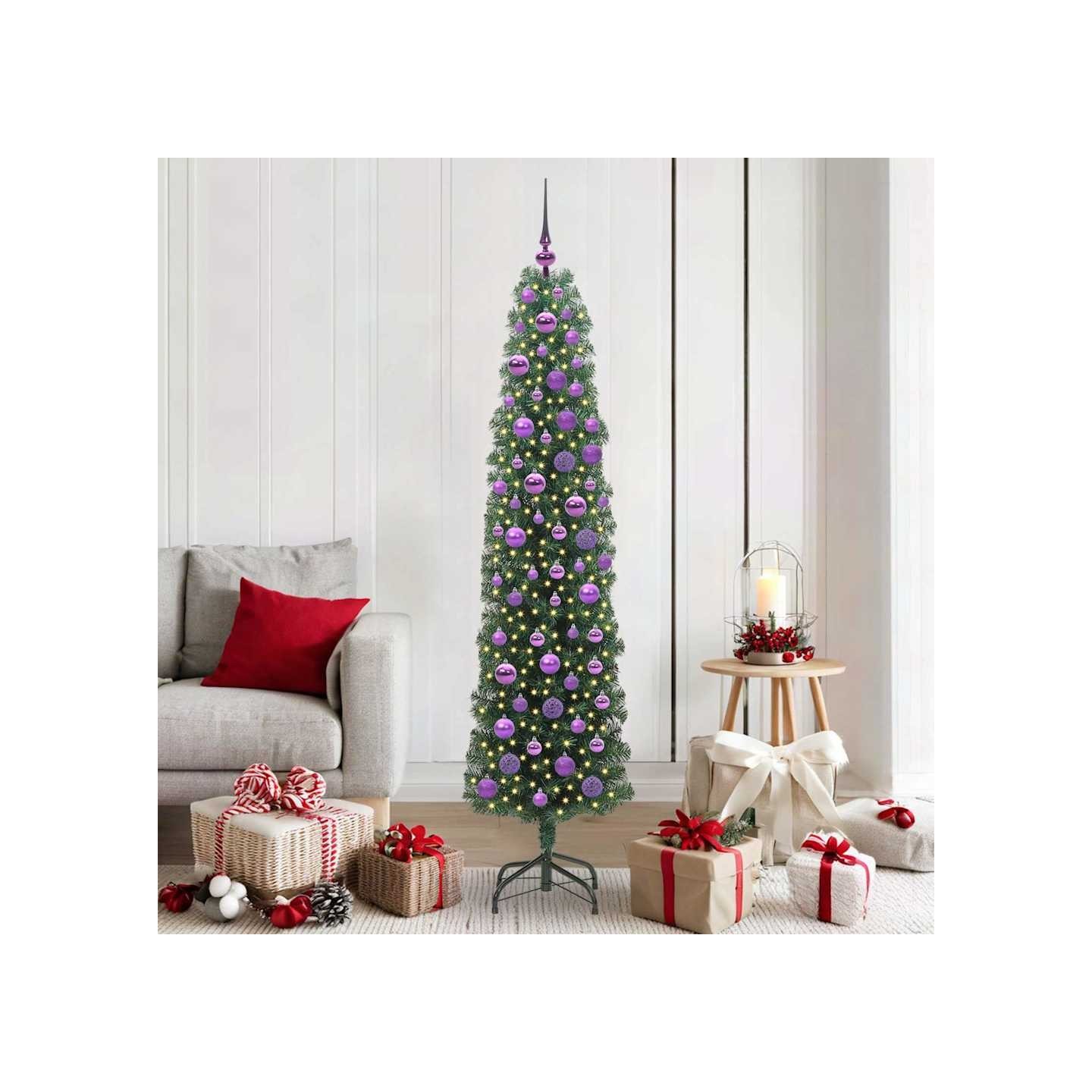 Sapin de Noël artificiel Vert 180 cm PVC et acier et plastique