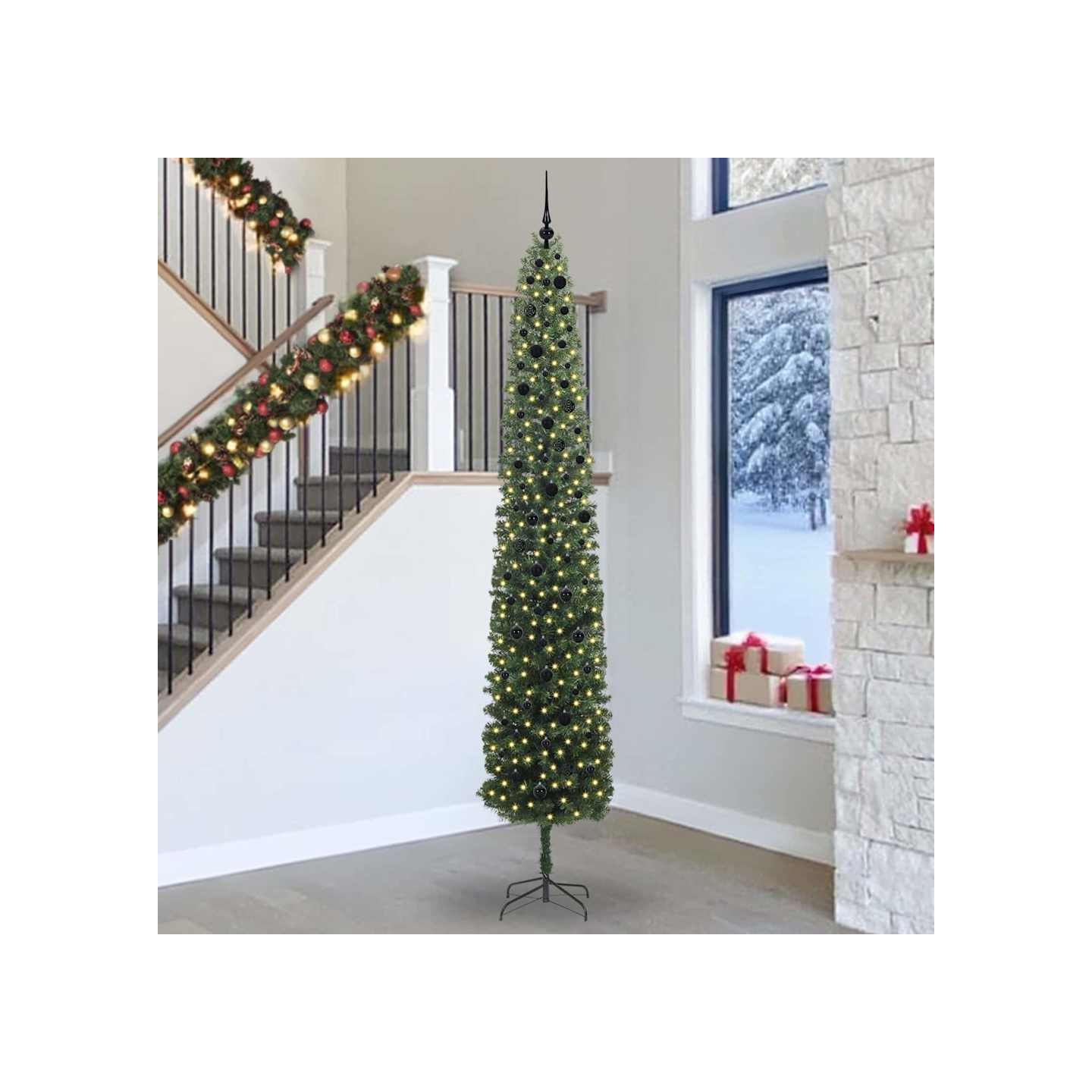 Sapin de Noël artificiel Vert 300 cm PVC et acier et plastique