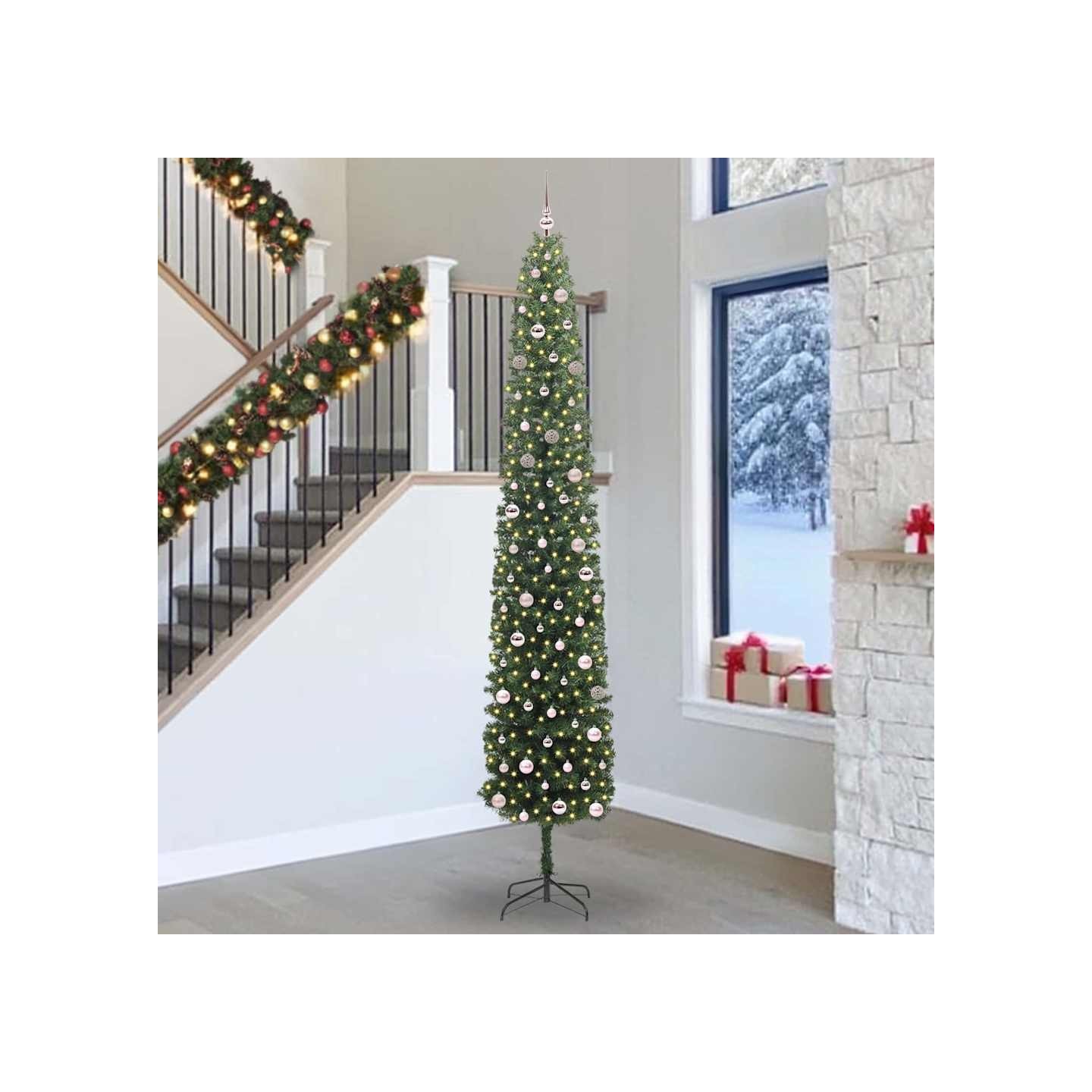 Sapin de Noël artificiel Vert 300 cm PVC et acier et plastique