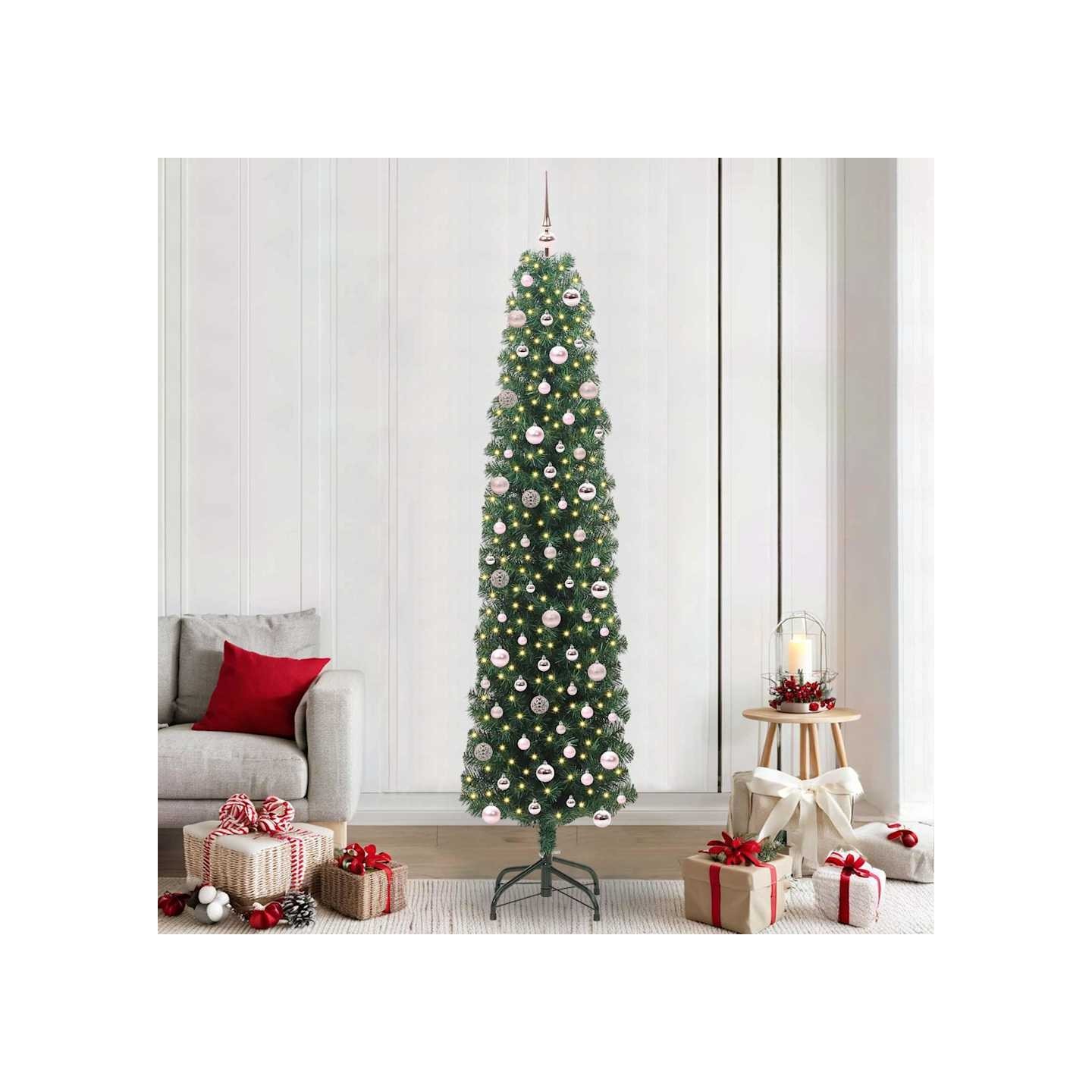 Sapin de Noël artificiel Vert 240 cm PVC et acier et plastique