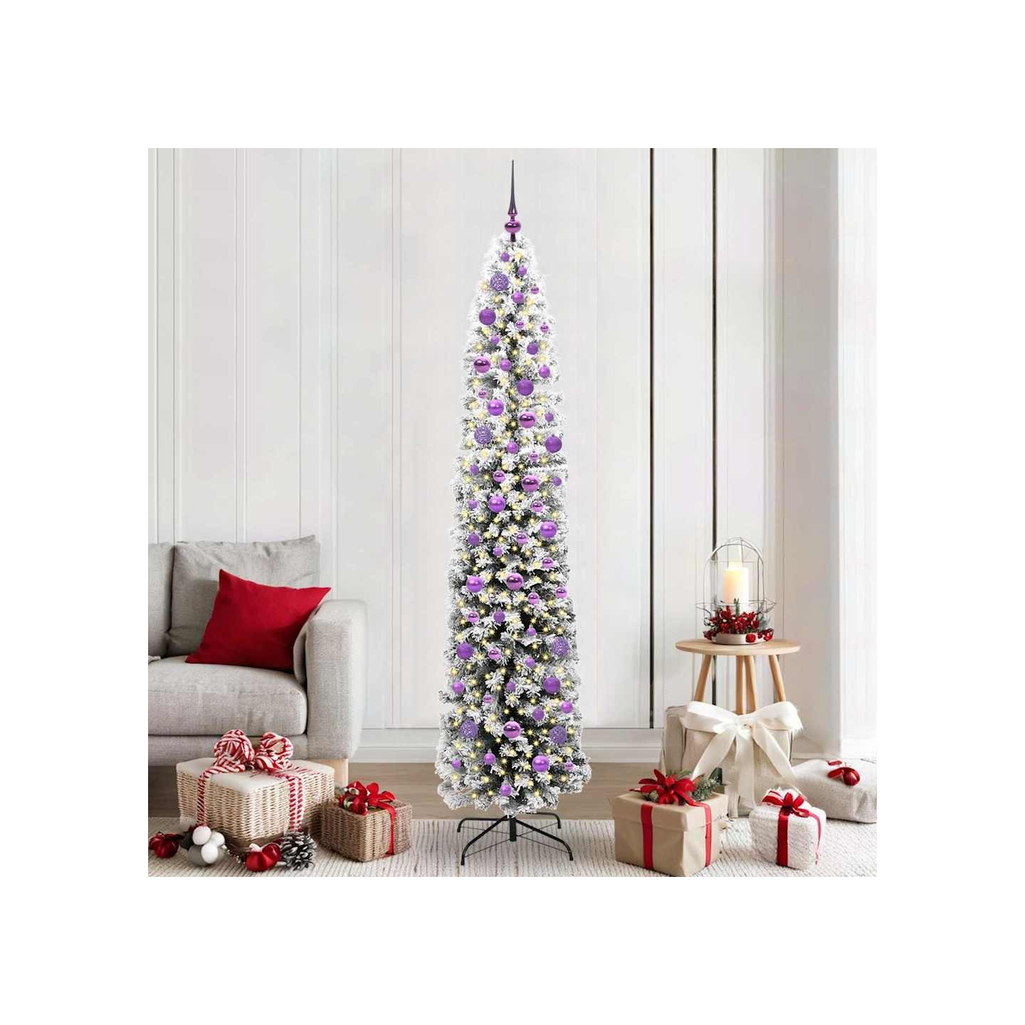 Sapin de Noël artificiel Vert 210 cm PVC et acier et plastique