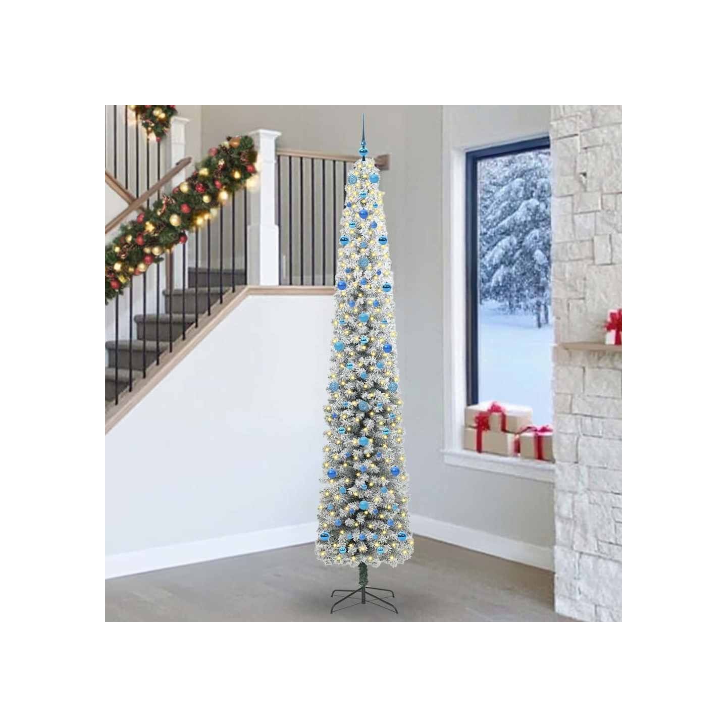 Sapin de Noël artificiel Vert 270 cm PVC et acier et plastique