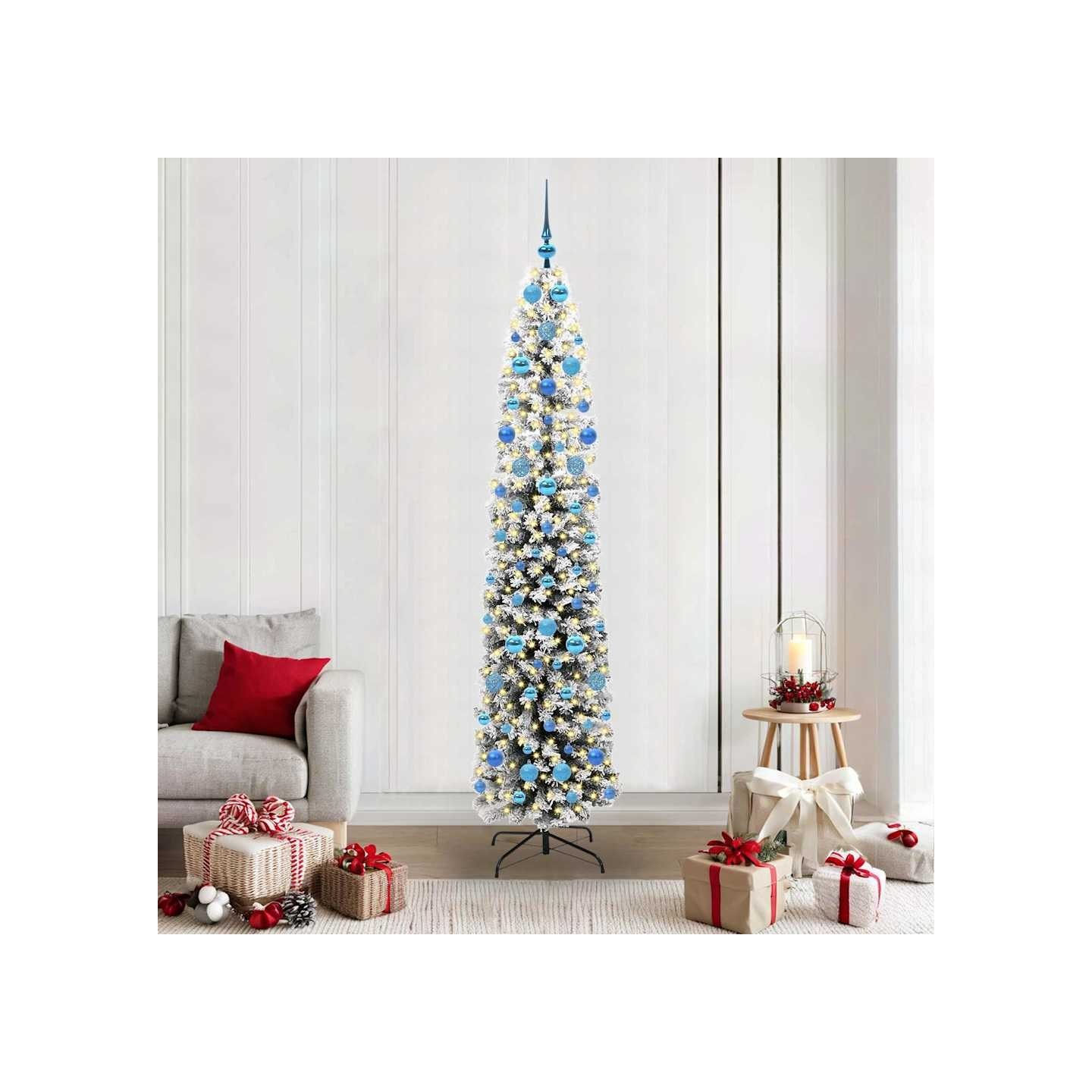 Sapin de Noël artificiel Vert 210 cm PVC et acier et plastique