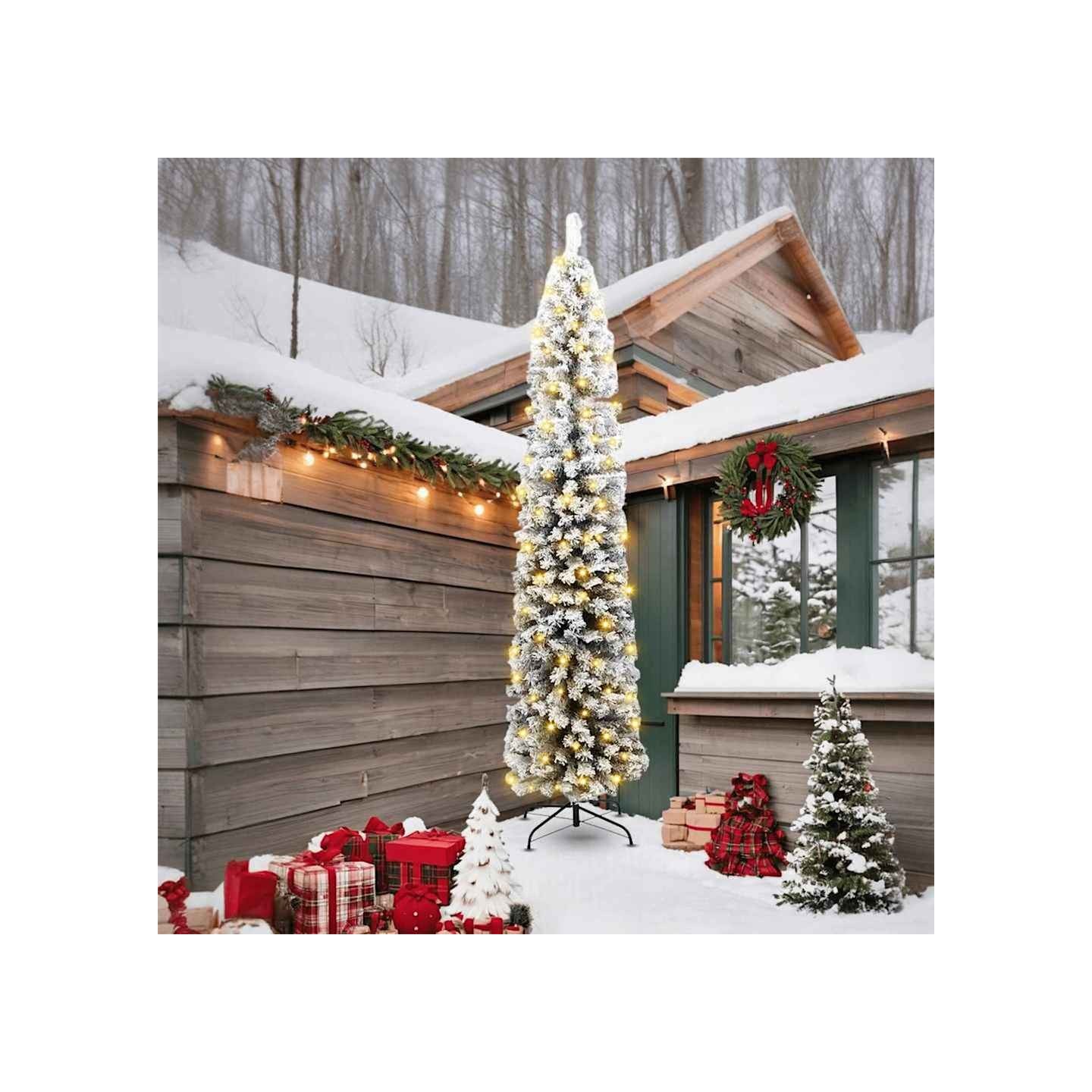 Sapin de Noël artificiel Vert 240 cm PVC et acier et plastique