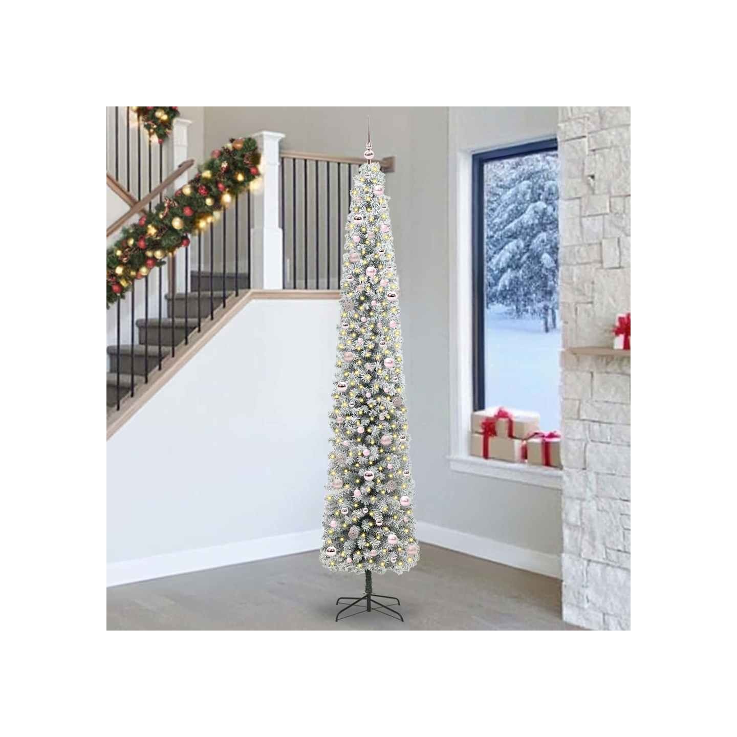 Sapin de Noël artificiel Vert 270 cm PVC et acier et plastique