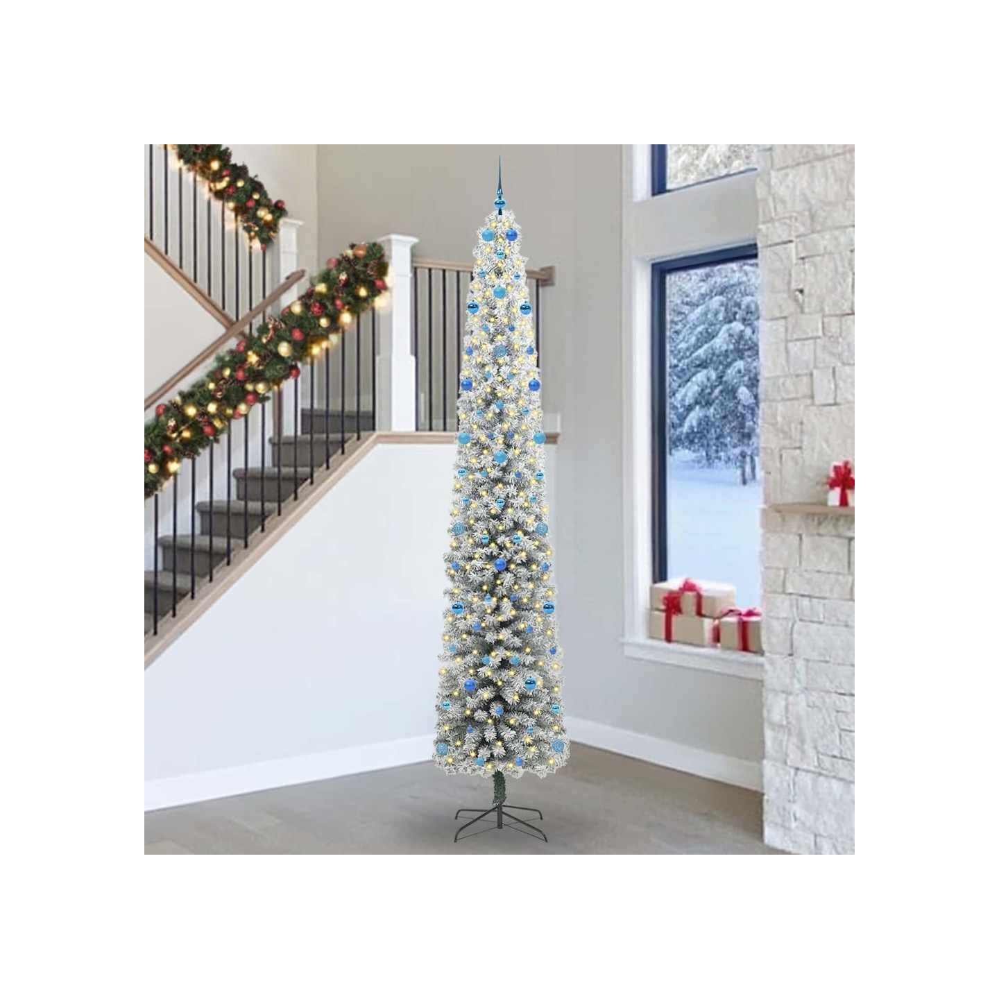 Sapin de Noël artificiel Vert 300 cm PVC et acier et plastique