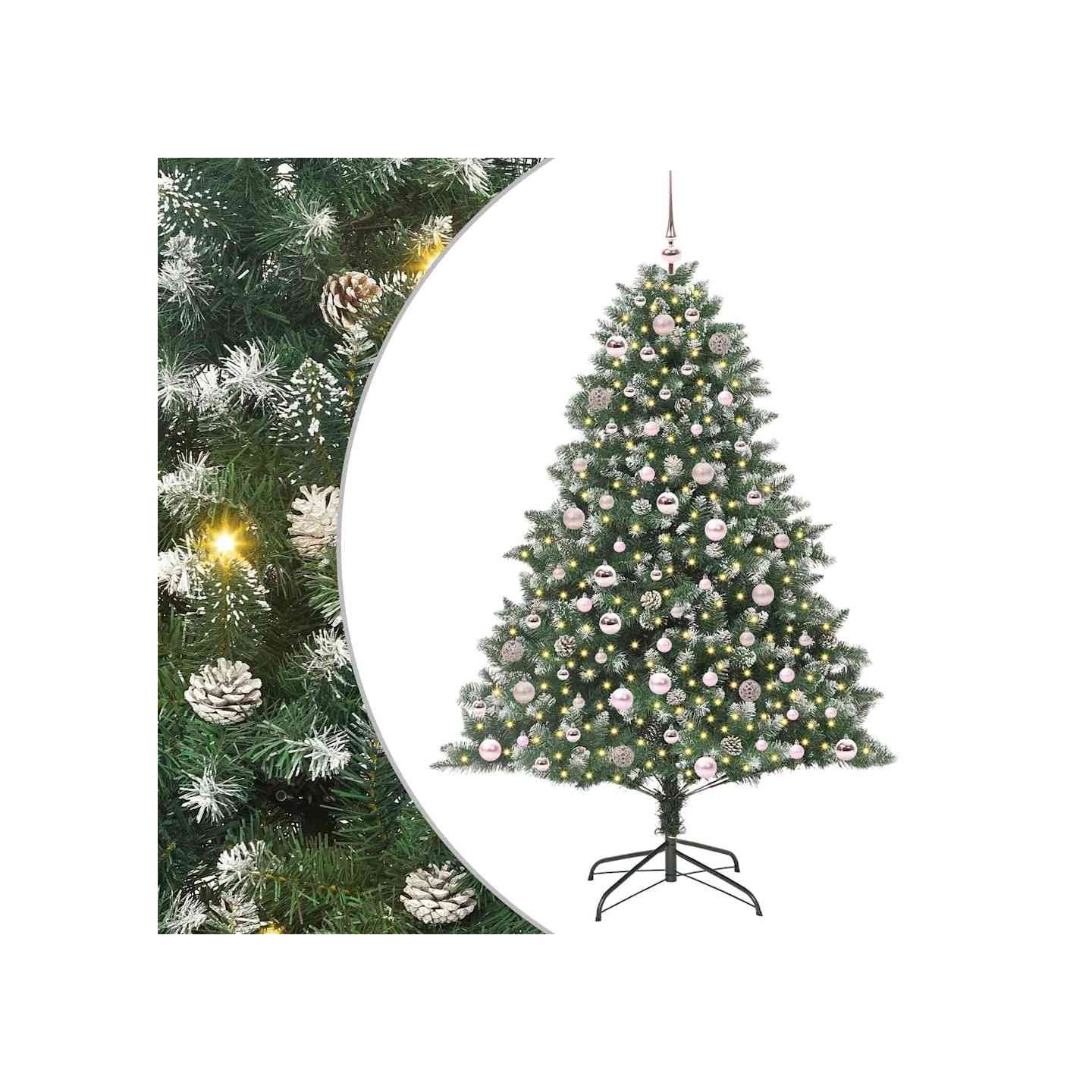 Sapin de Noël artificiel Vert 180 cm PVC, plastique et acier