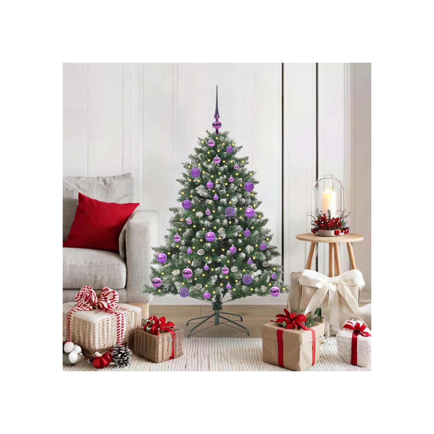 Sapin de Noël artificiel Vert 120 cm PVC, plastique et acier