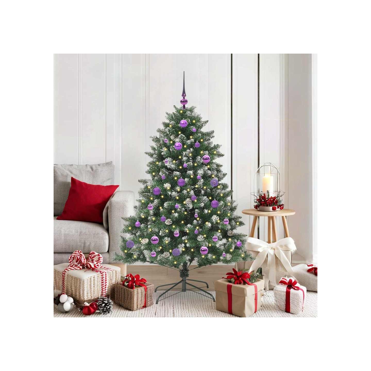 Sapin de Noël artificiel Vert 150 cm PVC, plastique et acier