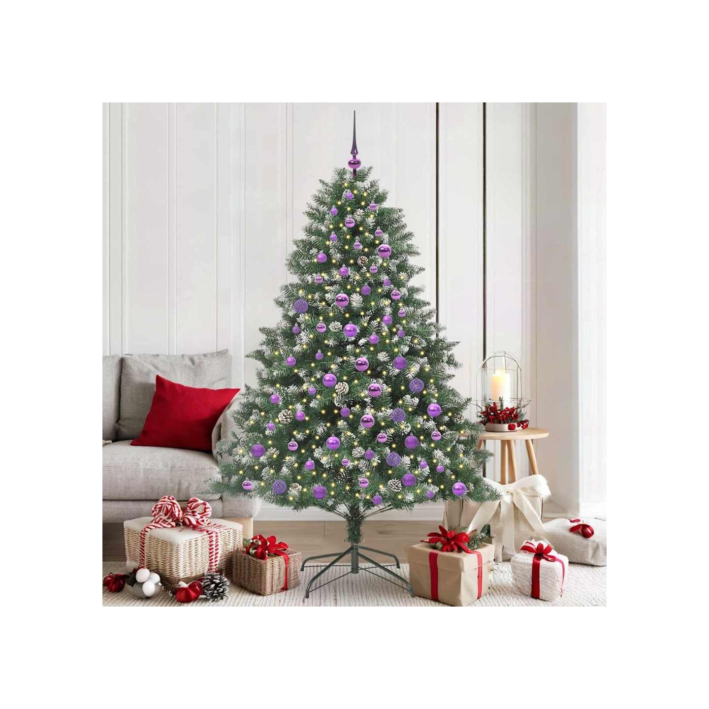 Sapin de Noël artificiel Vert 180 cm PVC, plastique et acier