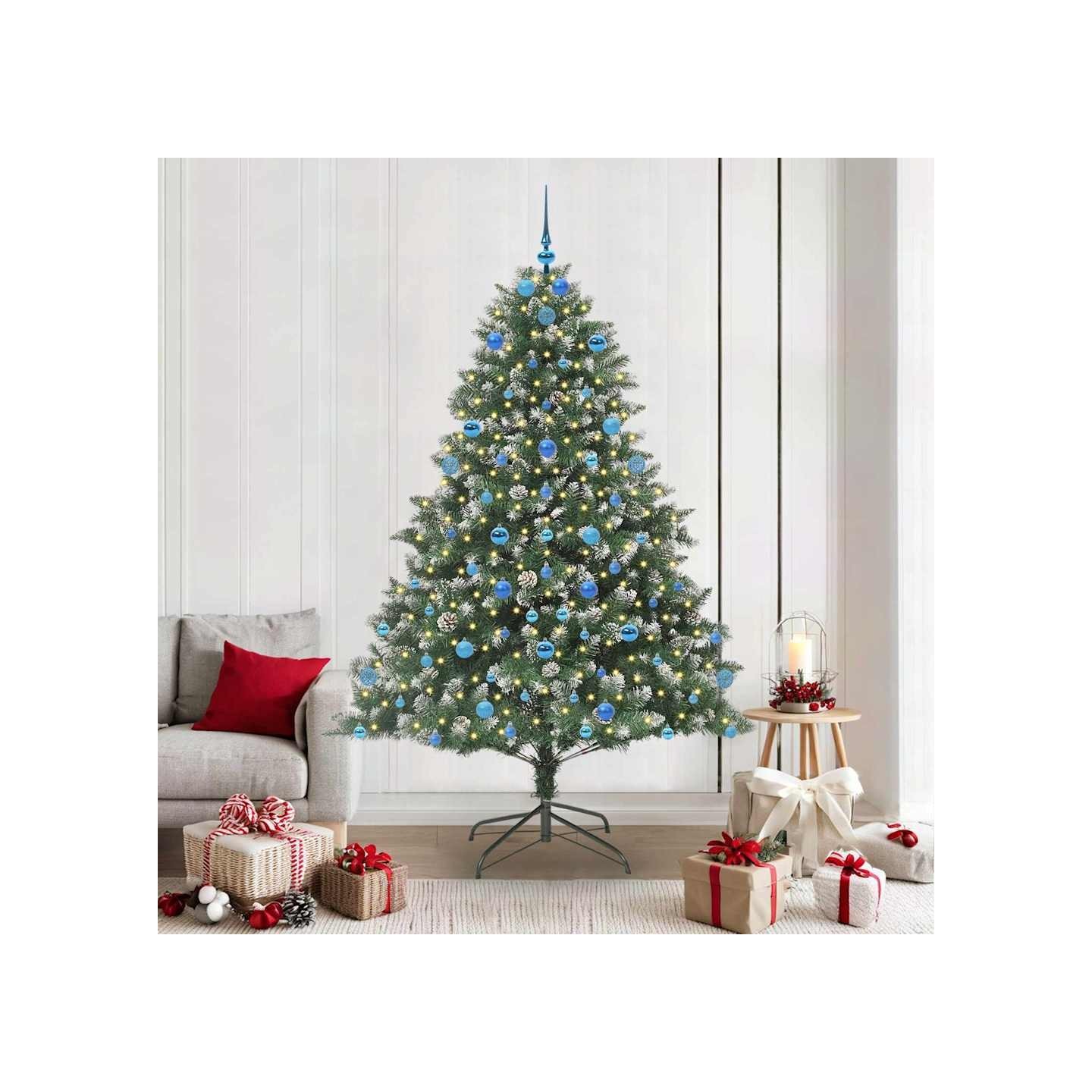 Sapin de Noël artificiel Vert 210 cm PVC, plastique et acier