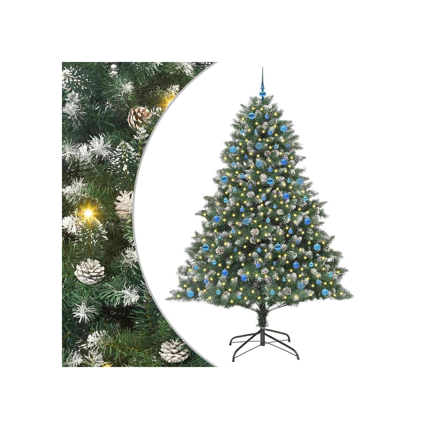 Sapin de Noël artificiel Vert 240 cm PVC, plastique et acier