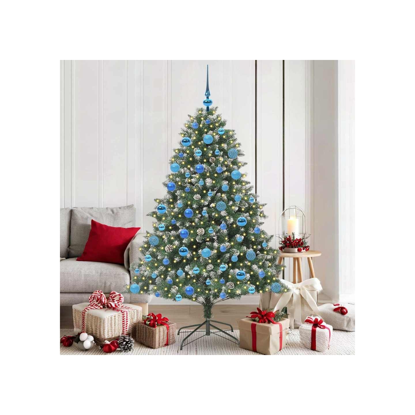 Sapin de Noël artificiel Vert 180 cm PVC, plastique et acier
