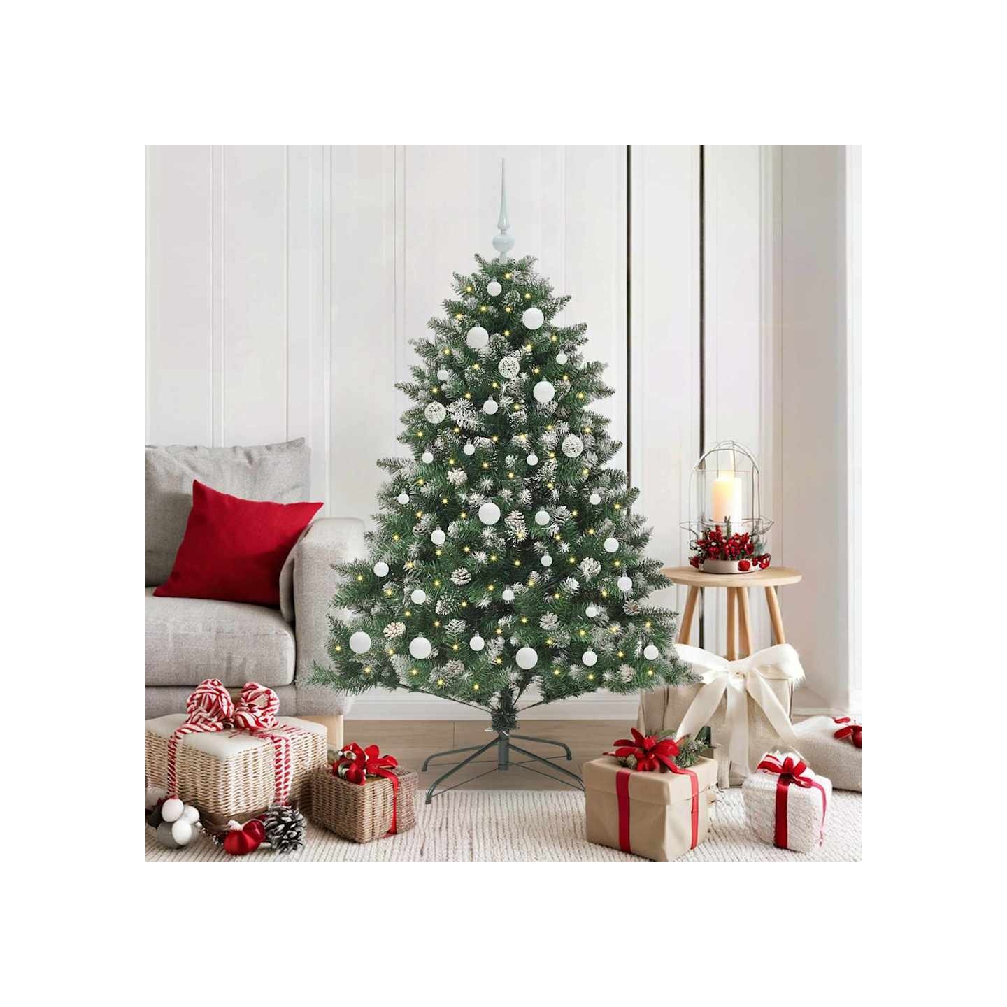 Sapin de Noël artificiel Vert 150 cm PVC, plastique et acier