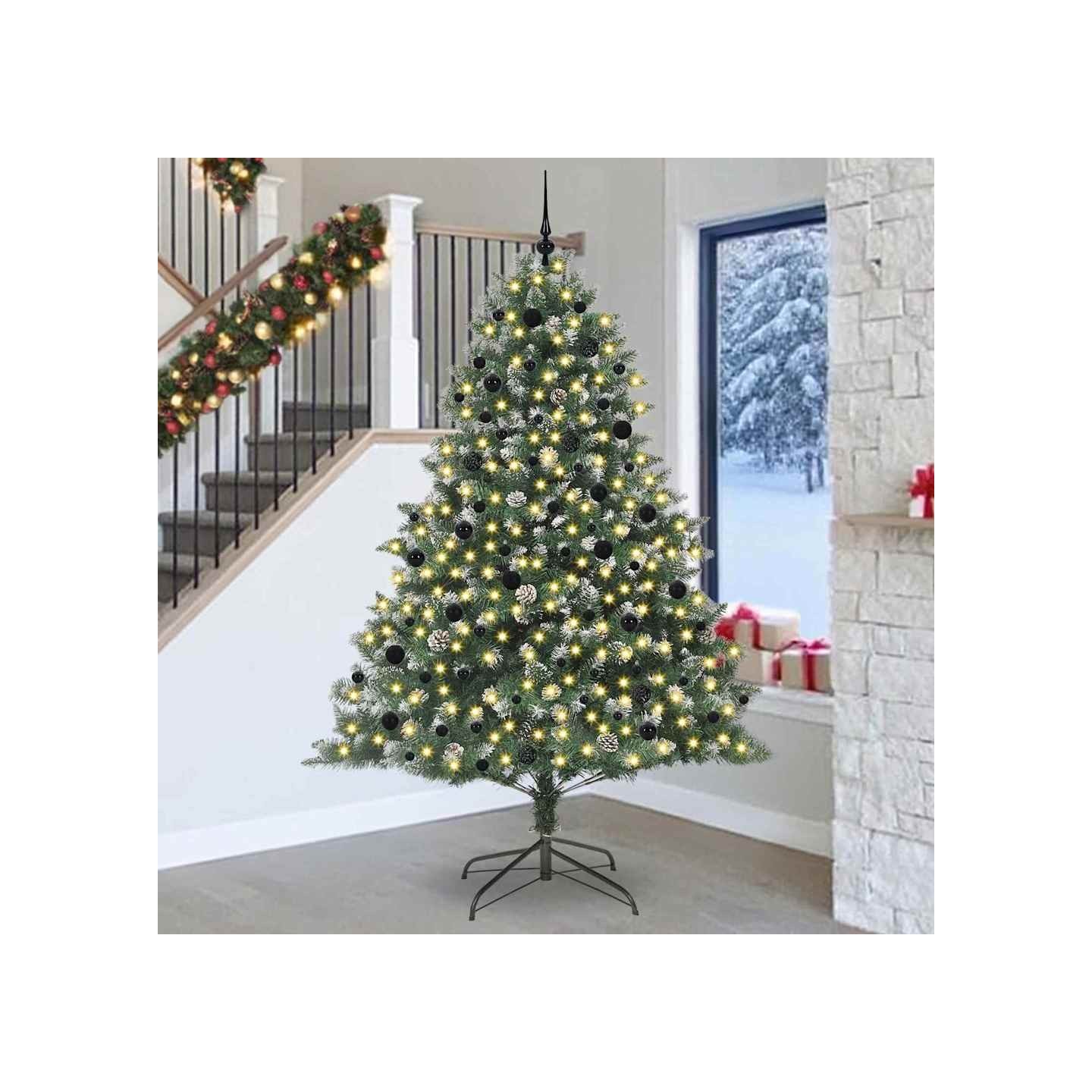 Sapin de Noël artificiel Vert 240 cm PVC, plastique et acier