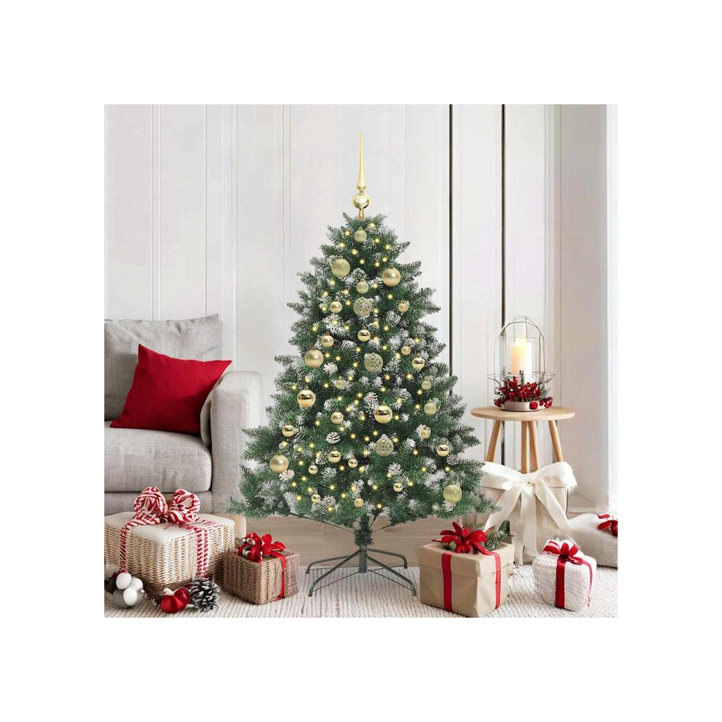 Sapin de Noël artificiel Vert 150 cm PVC, plastique et acier