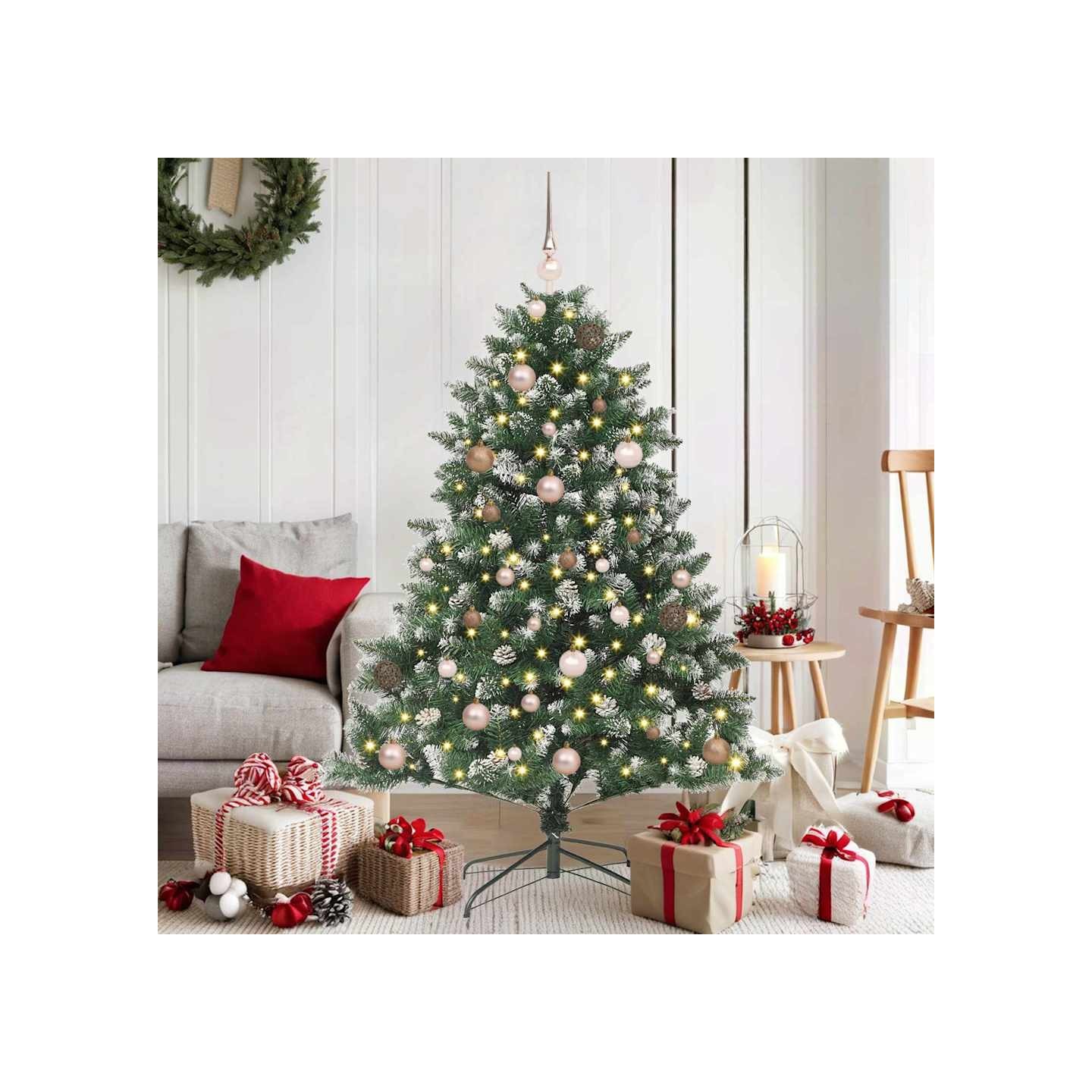 Sapin de Noël artificiel Vert 150 cm PVC, plastique et acier