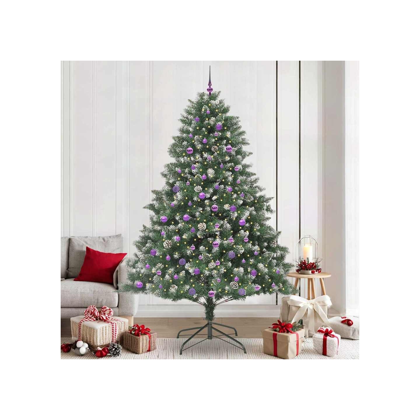 Sapin de Noël artificiel Vert 240 cm PVC, plastique et acier