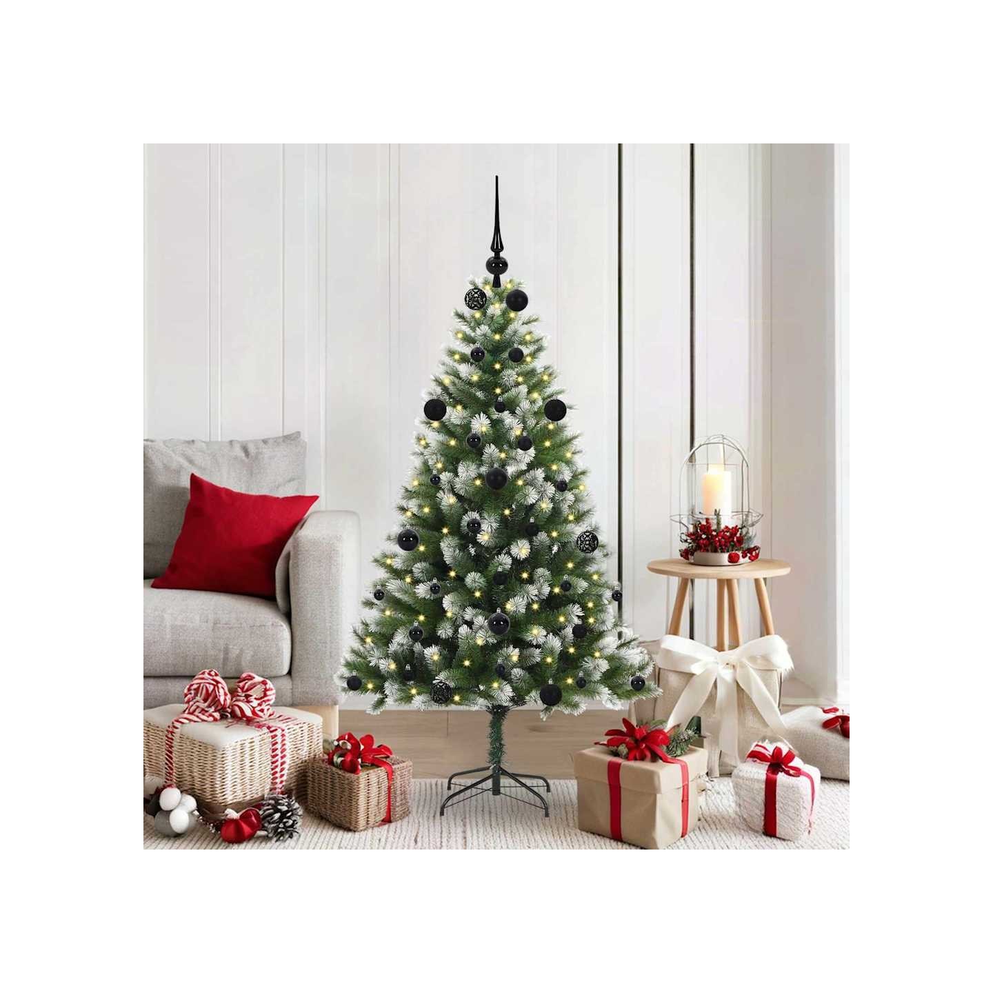 Arbre de Noël artificiel avec neige artificielle 150 LED