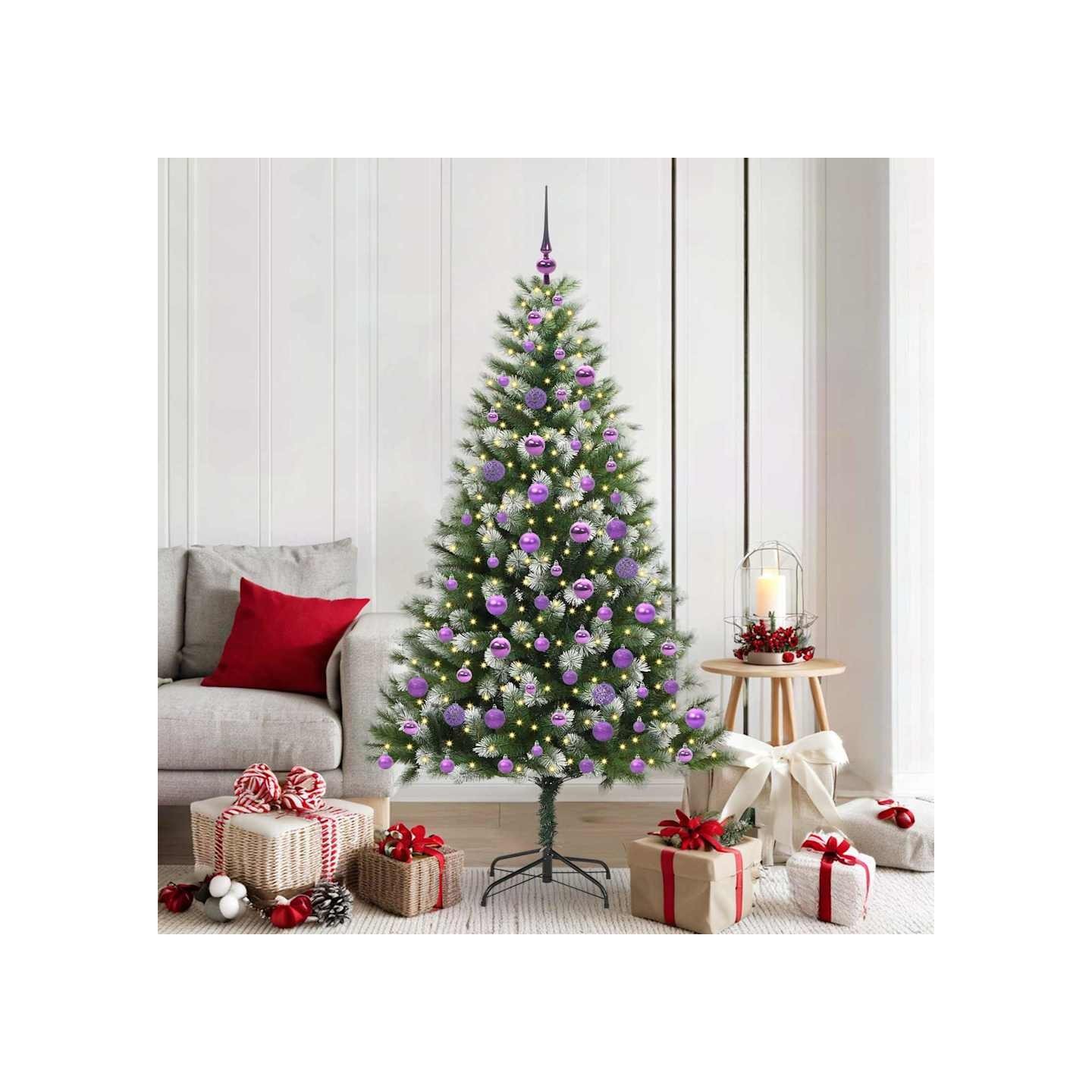 Arbre de Noël artificiel avec neige artificielle 300 LED