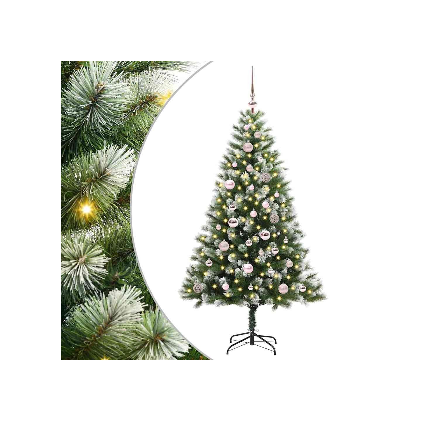 Arbre de Noël artificiel avec neige artificielle 150 LED