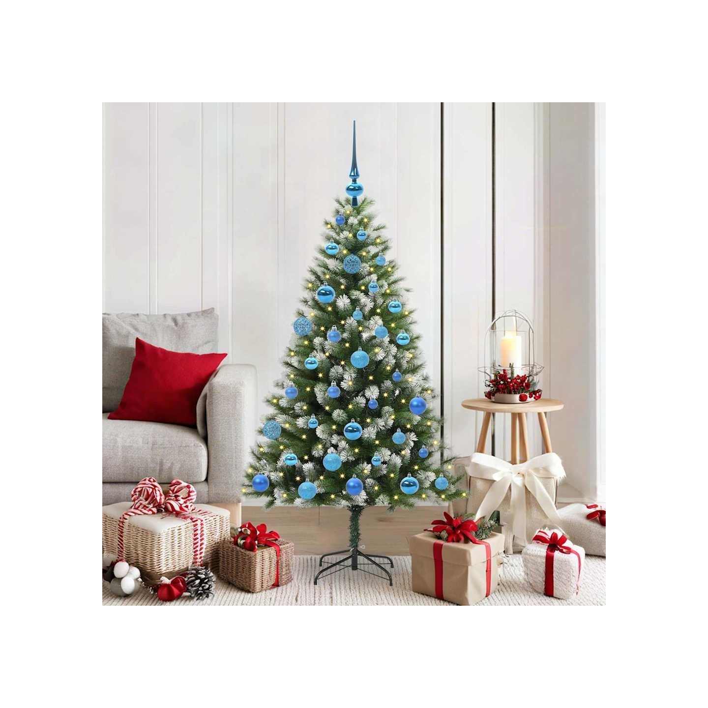 Arbre de Noël artificiel avec neige artificielle 150 LED