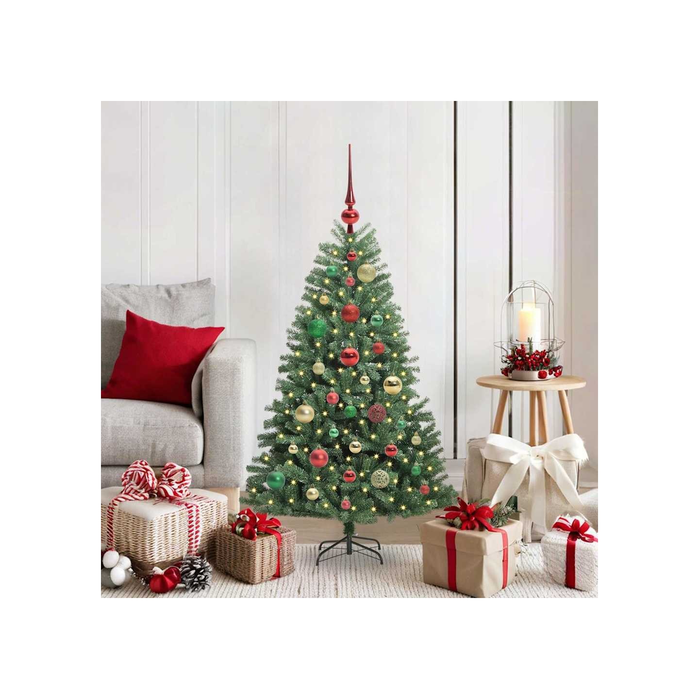 Sapin de Noël Artificiel à Branches Articulées Vert 120 cm