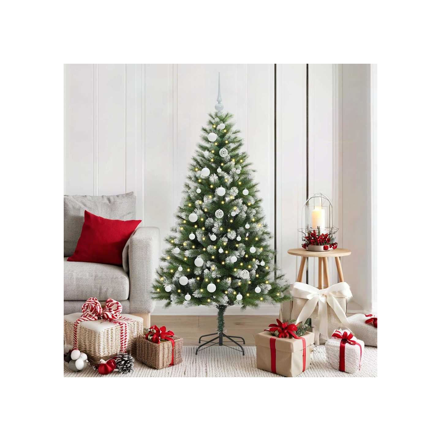 Arbre de Noël artificiel avec neige artificielle 150 LED