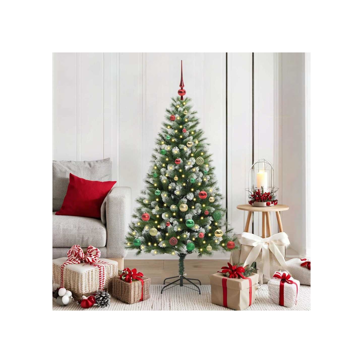 Arbre de Noël artificiel avec neige artificielle 150 LED