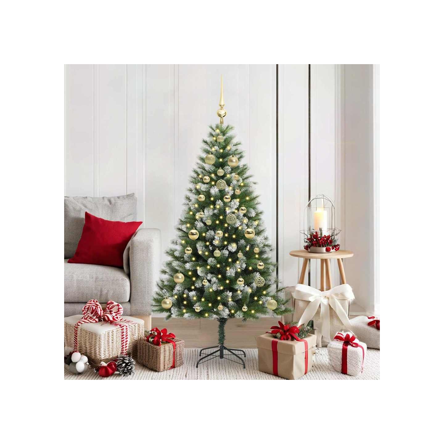 Arbre de Noël artificiel avec neige artificielle 150 LED