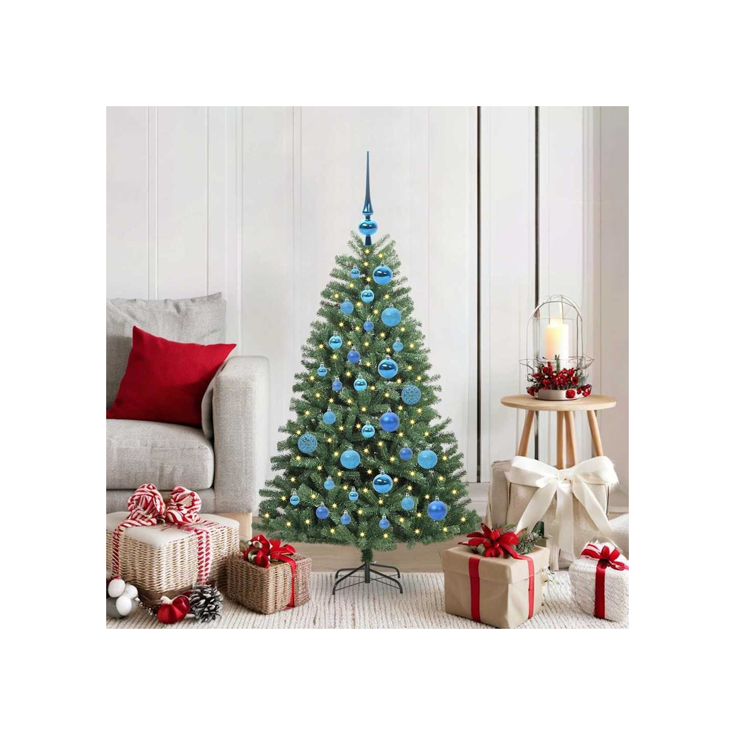 Sapin de Noël Artificiel à Branches Articulées Vert 120 cm
